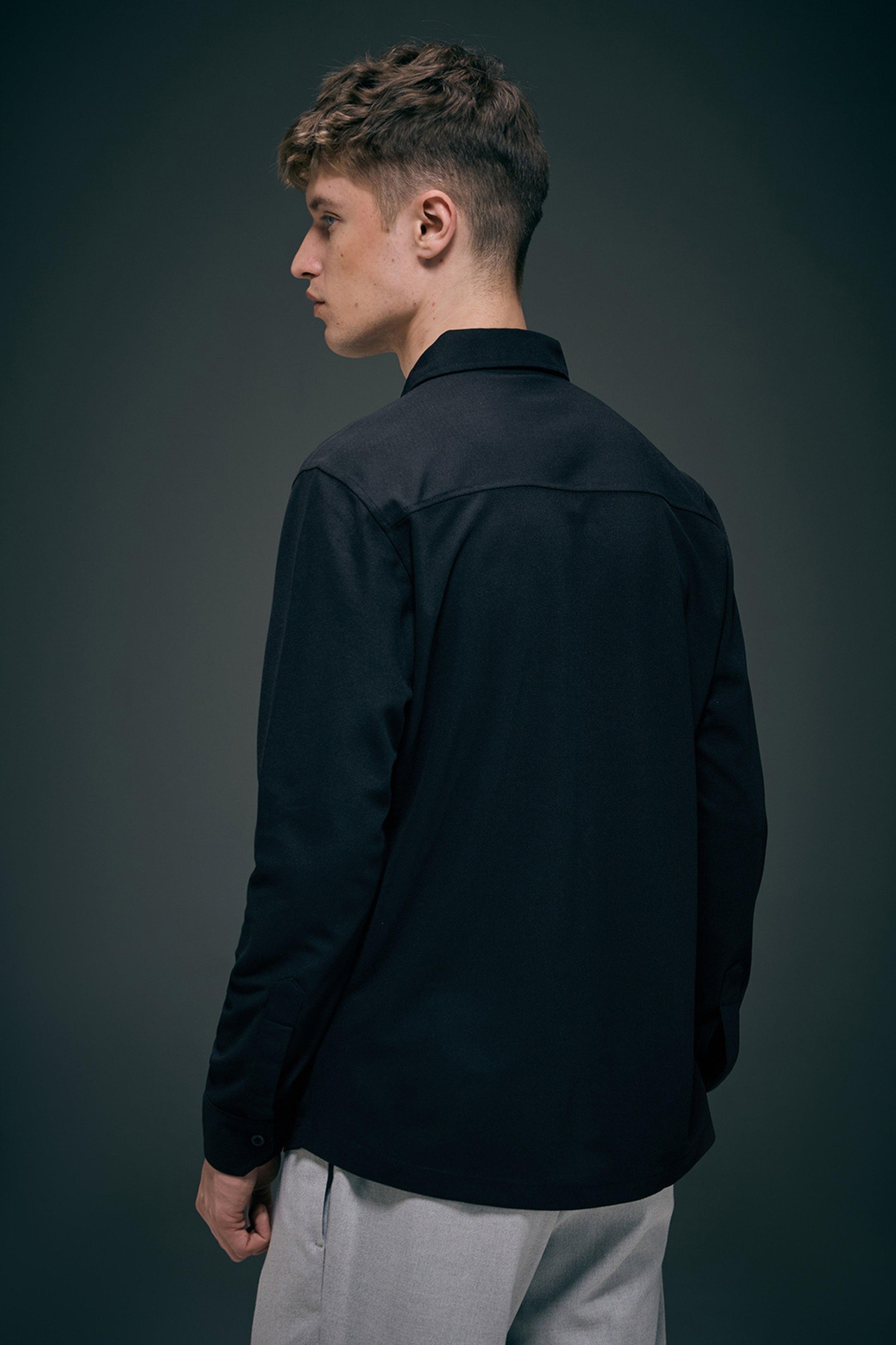 Black Smart Tech Full Sleeve Shirt