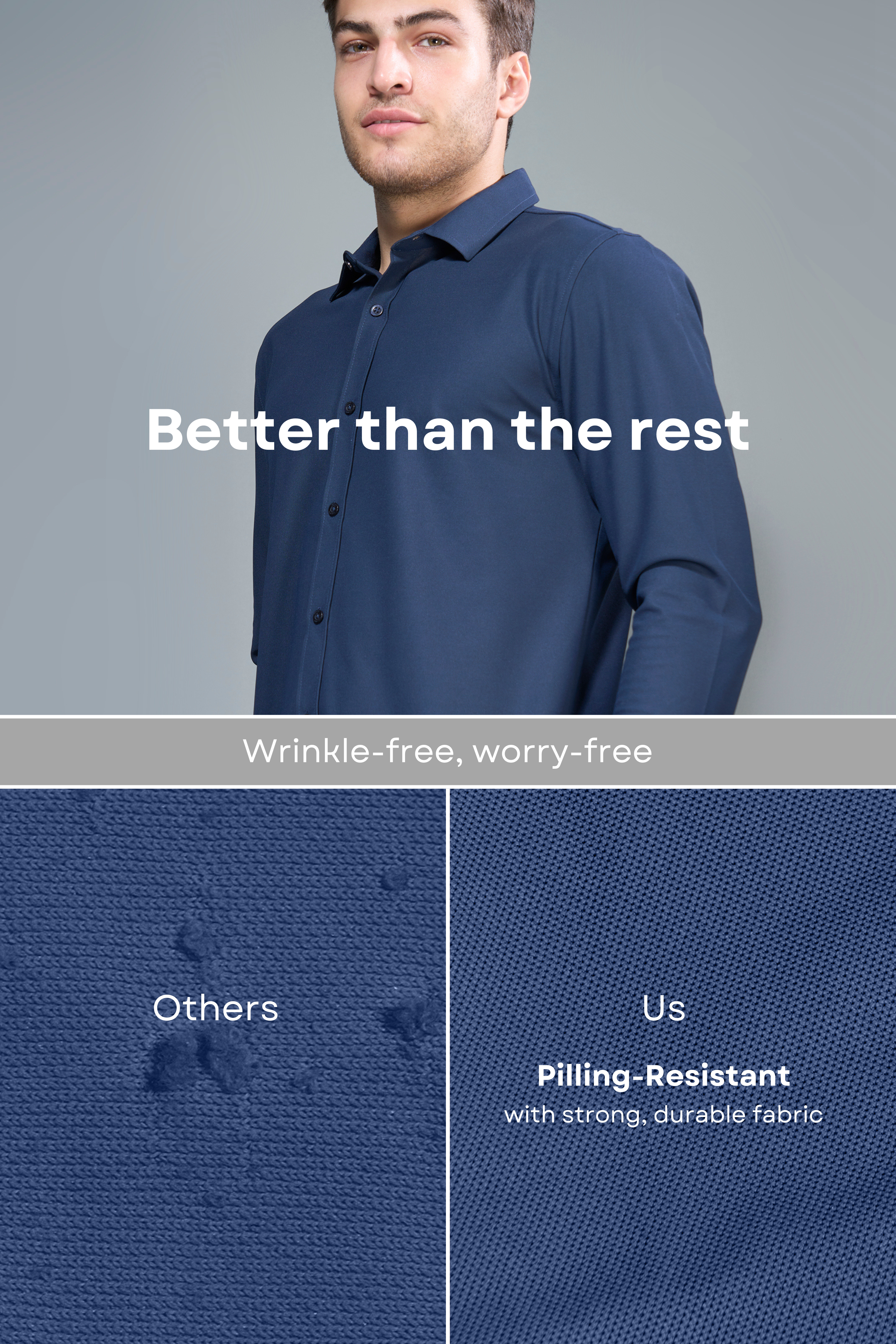 Navy Smart Tech Full Sleeve Shirt