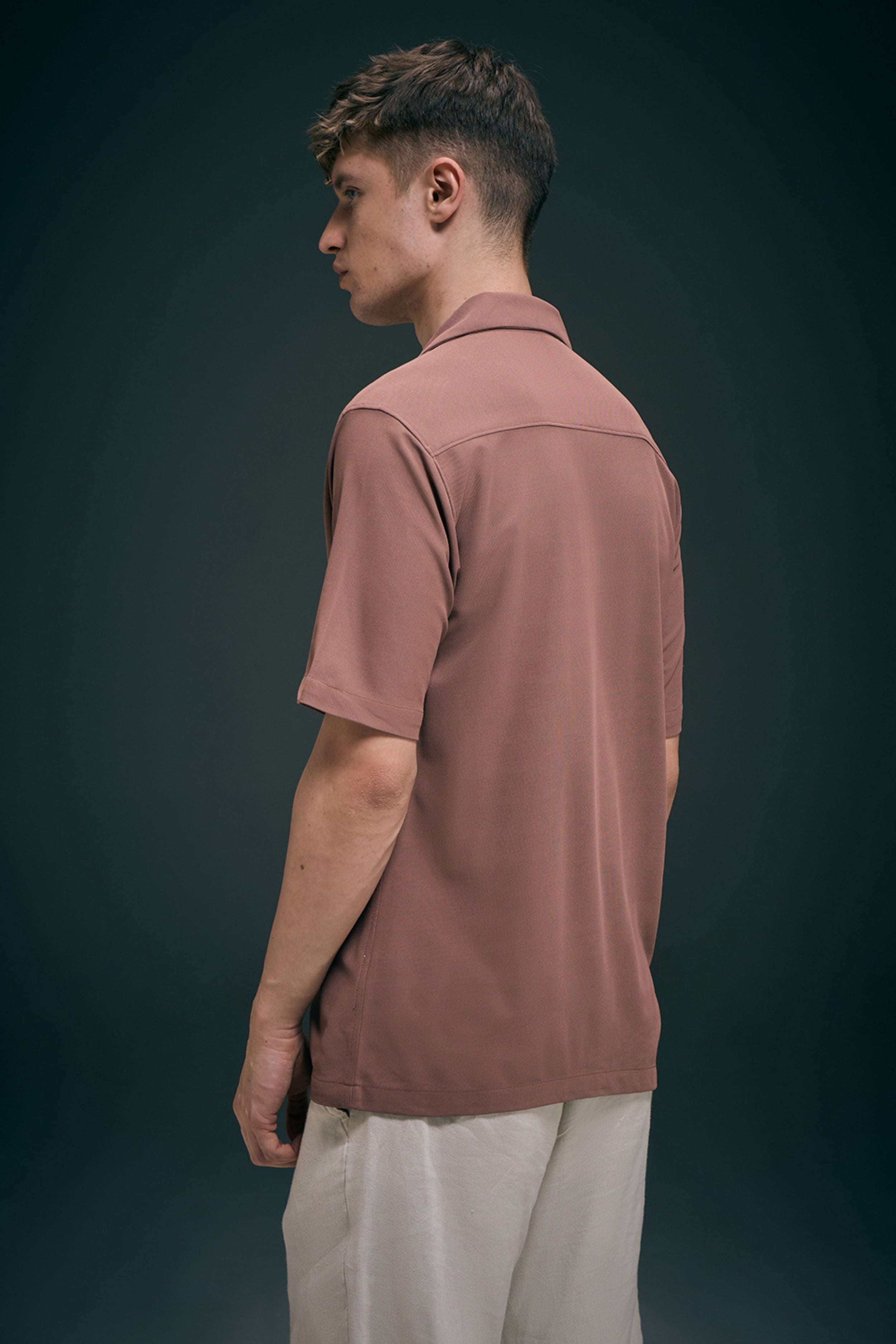 Hot Brown Smart Tech Cuban Shirt
