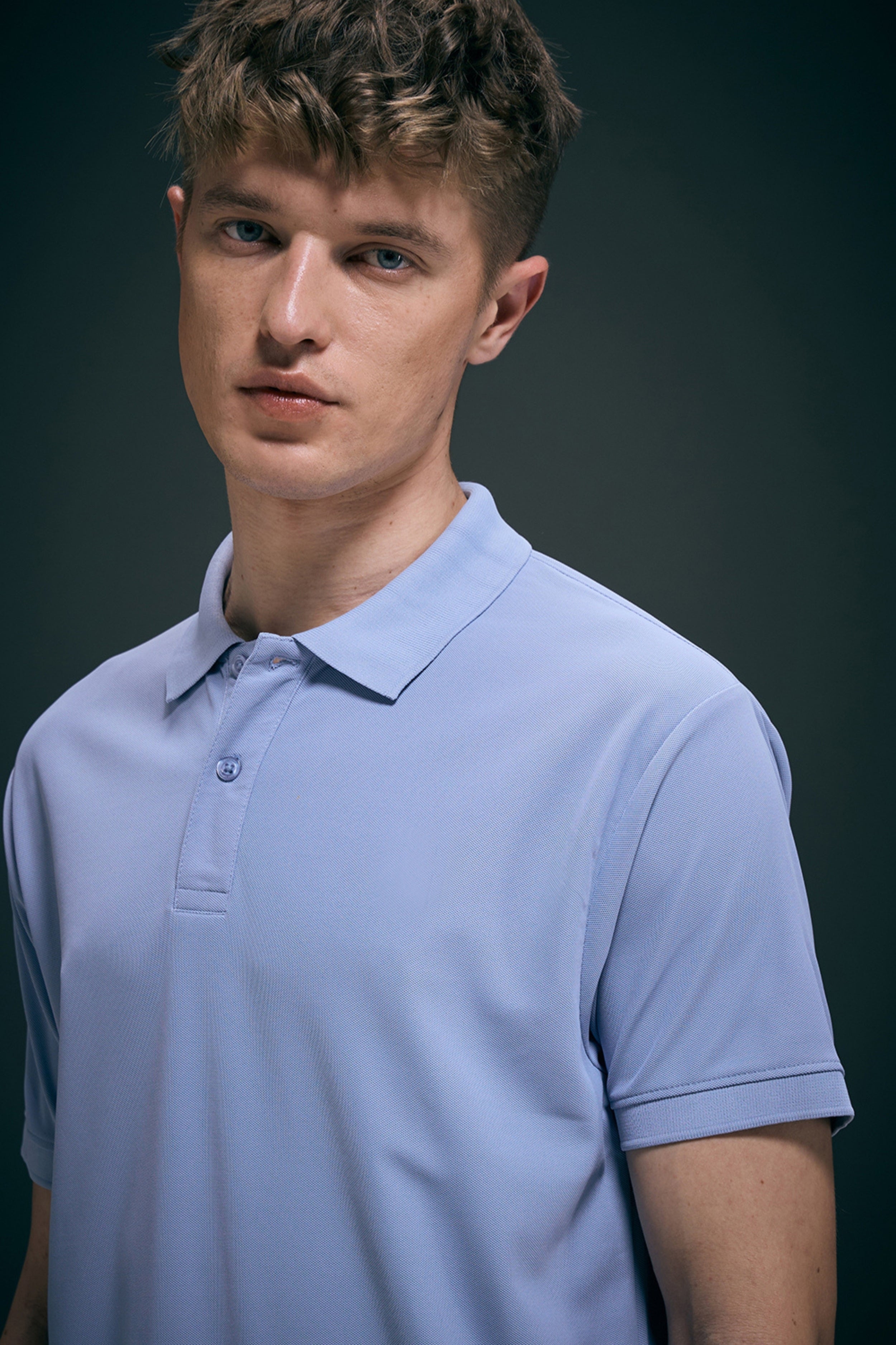 Smart tech polo - Ice Blue