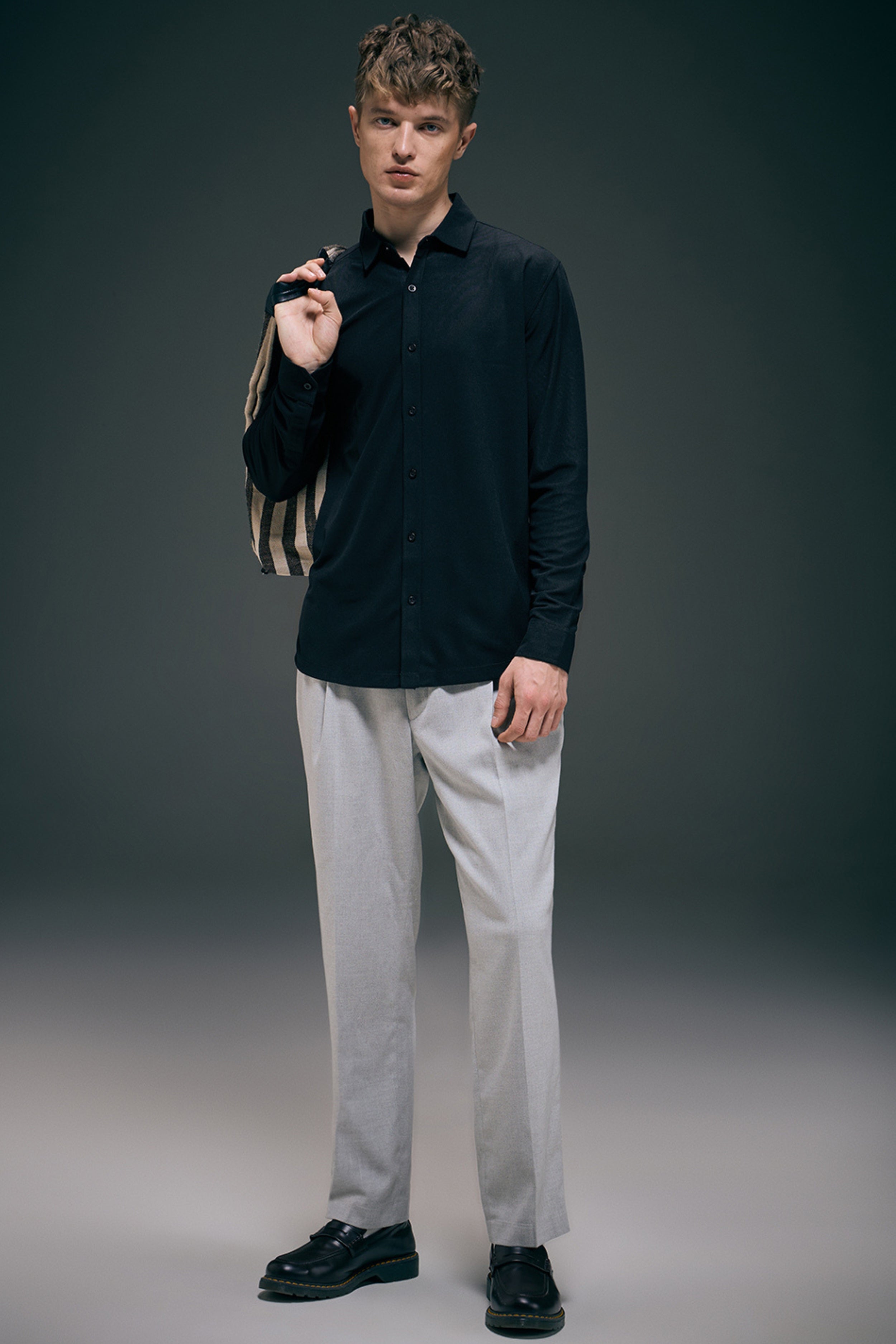 Black Smart Tech Full Sleeve Shirt