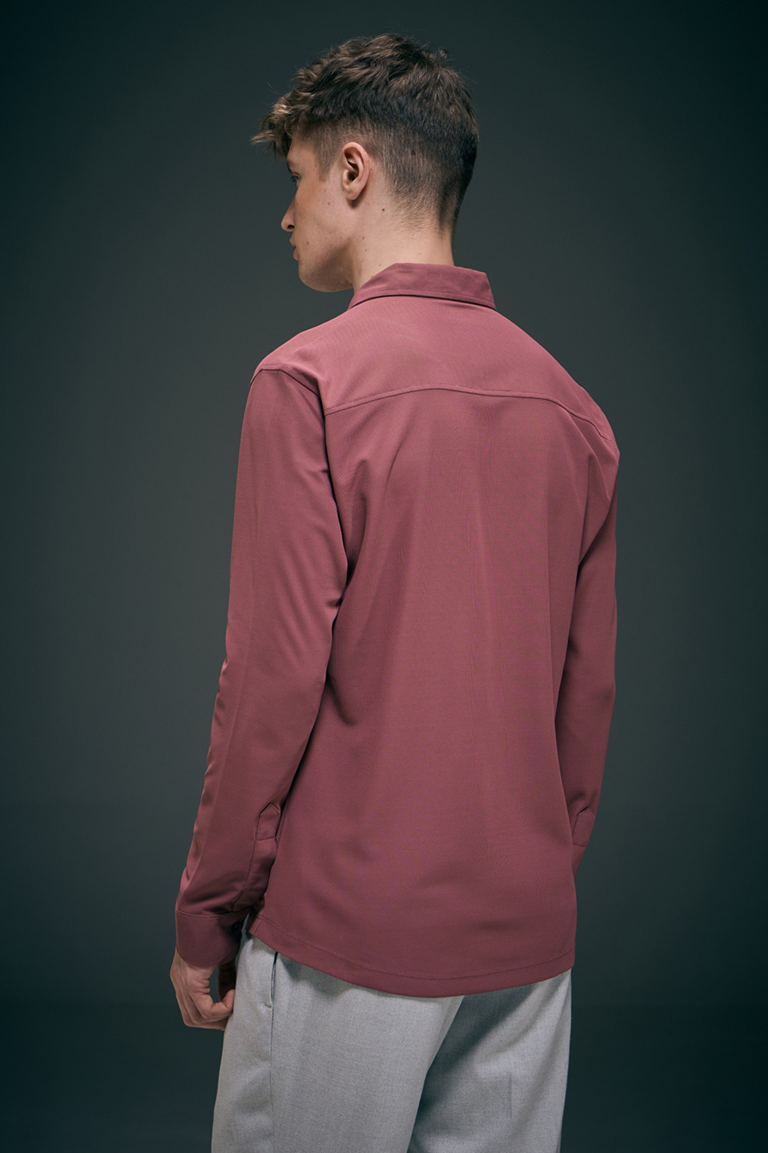 Maroon Smart Tech Full Sleeve Shirt
