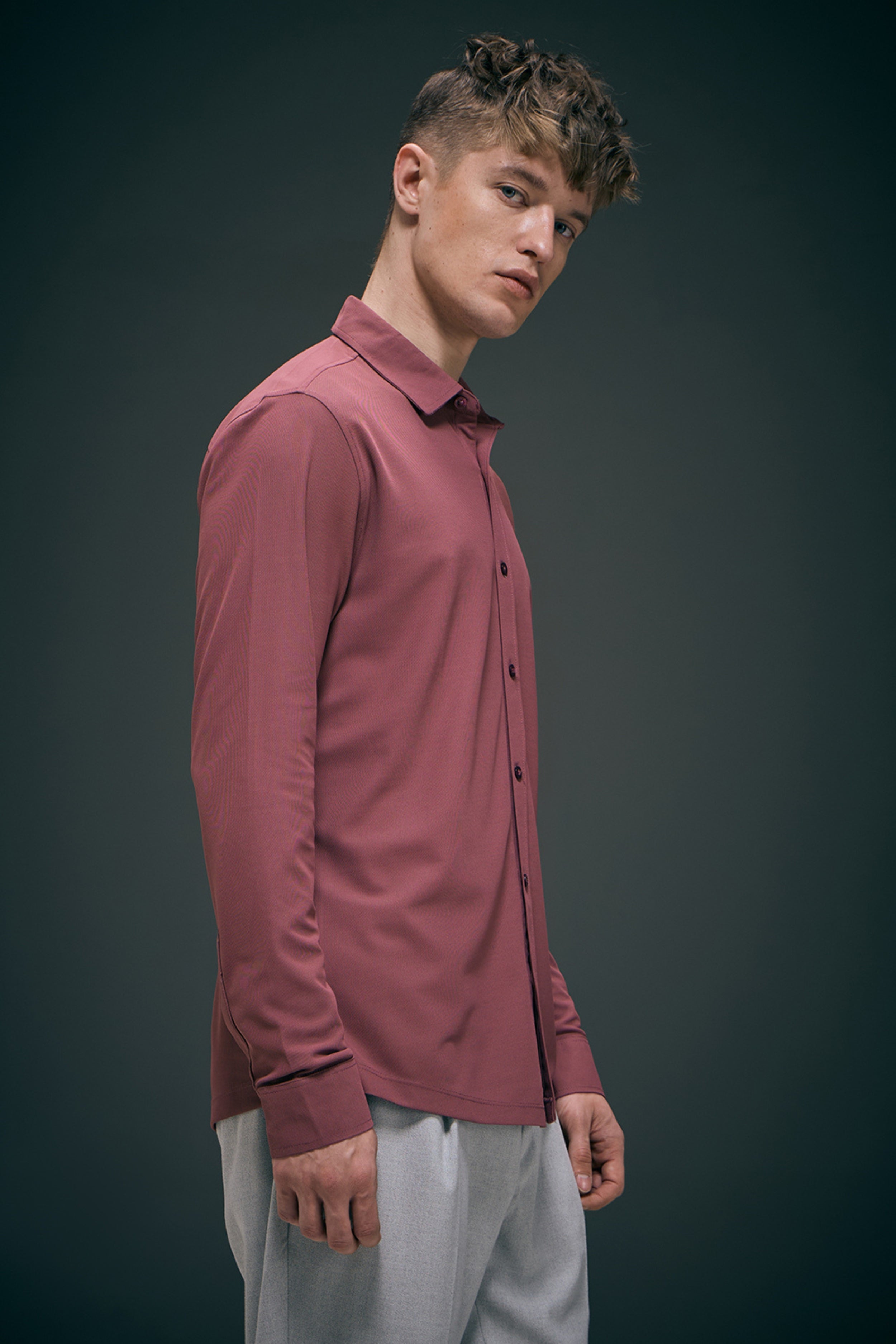 Maroon Smart Tech Full Sleeve Shirt