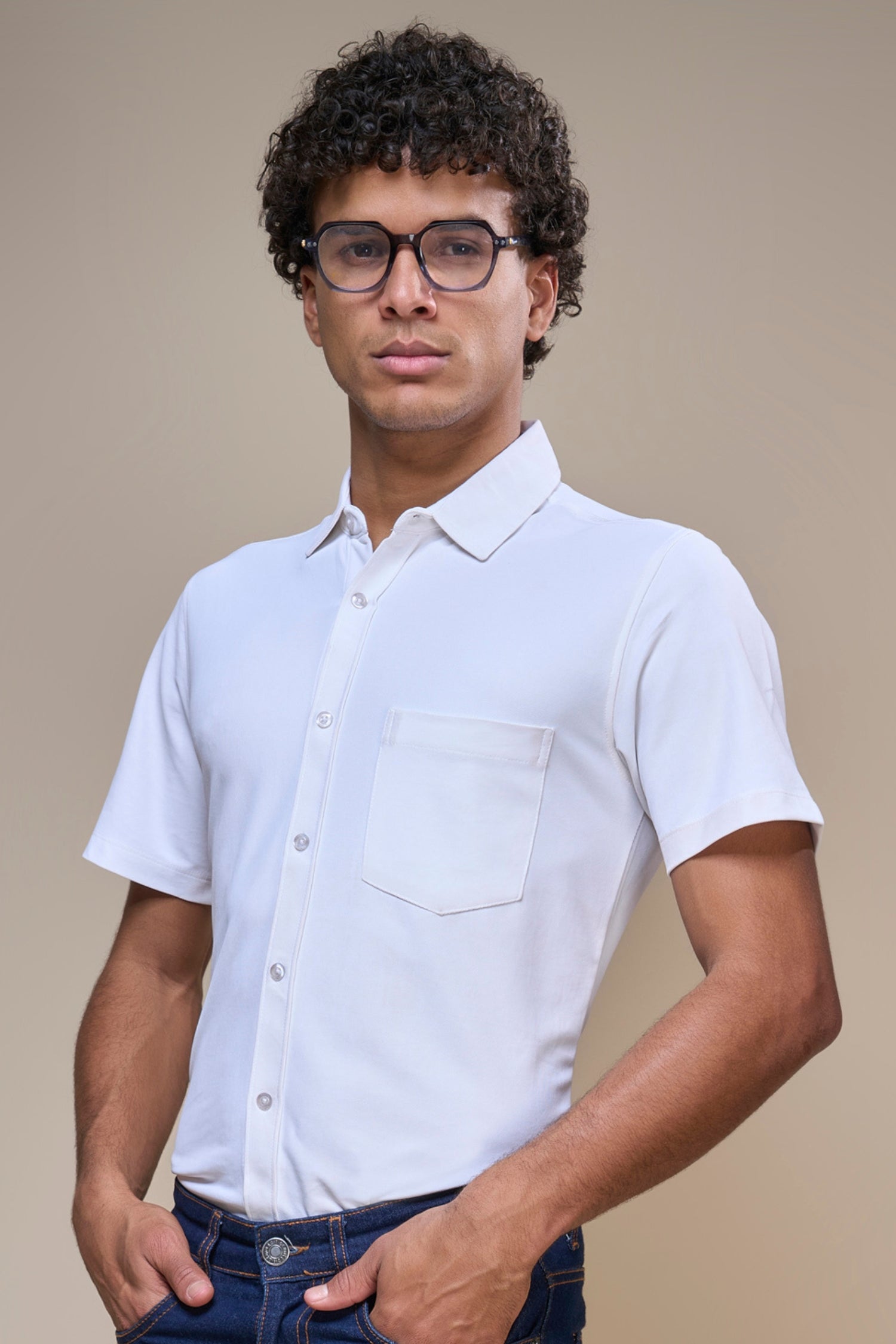 White - Smart Tech Pocket Shirt