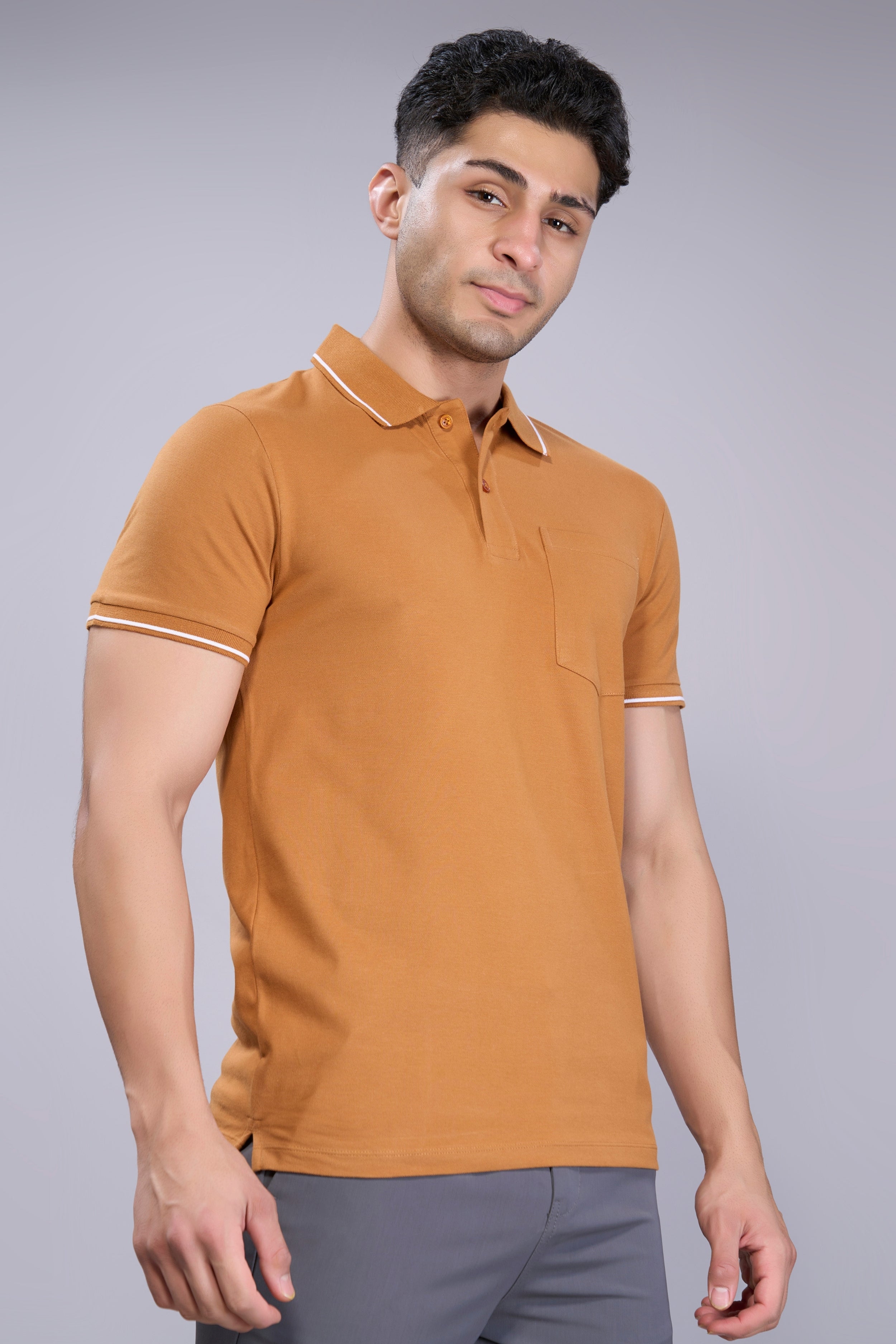 Caramel - Identity Pocket Polo