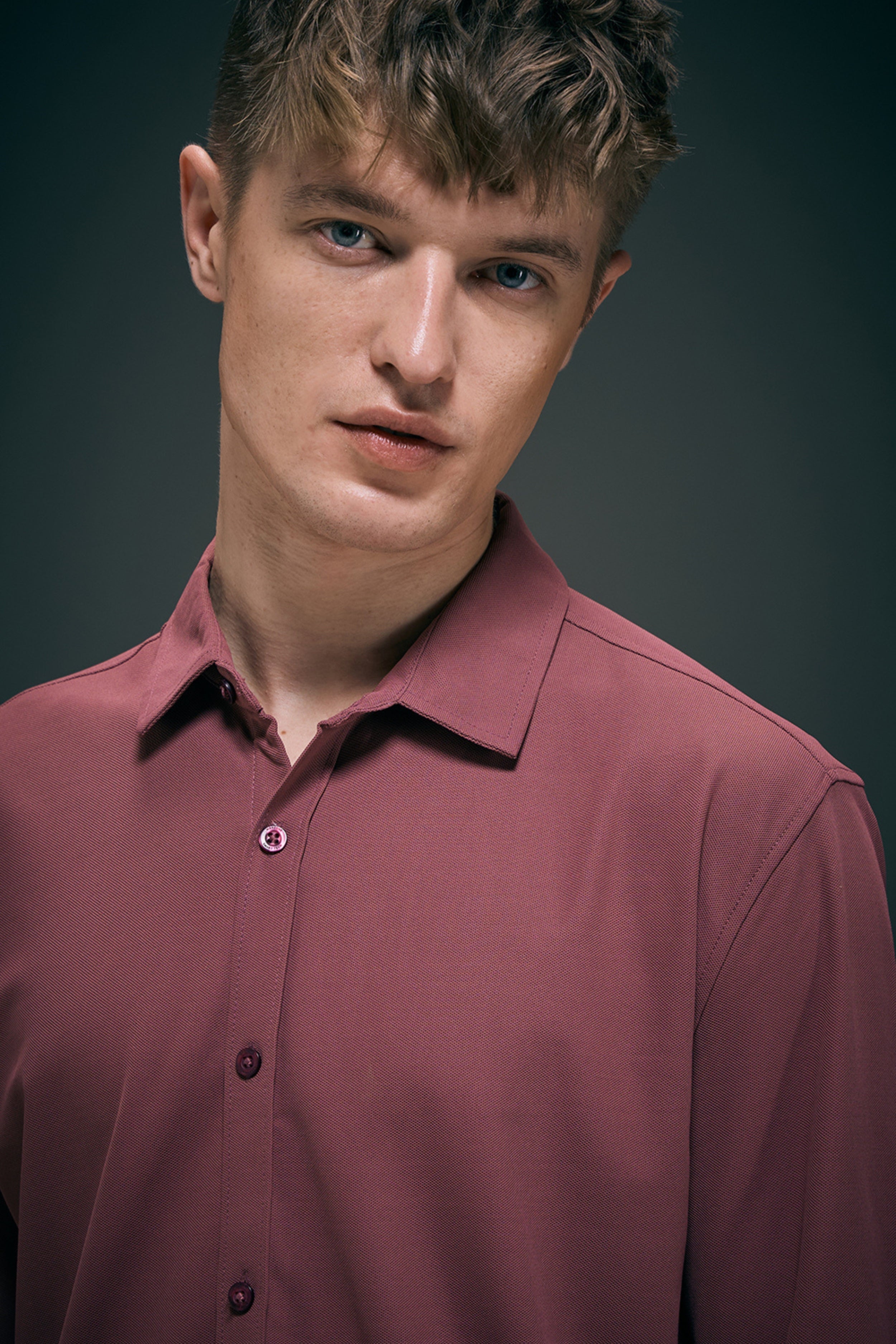 Maroon Smart Tech Full Sleeve Shirt