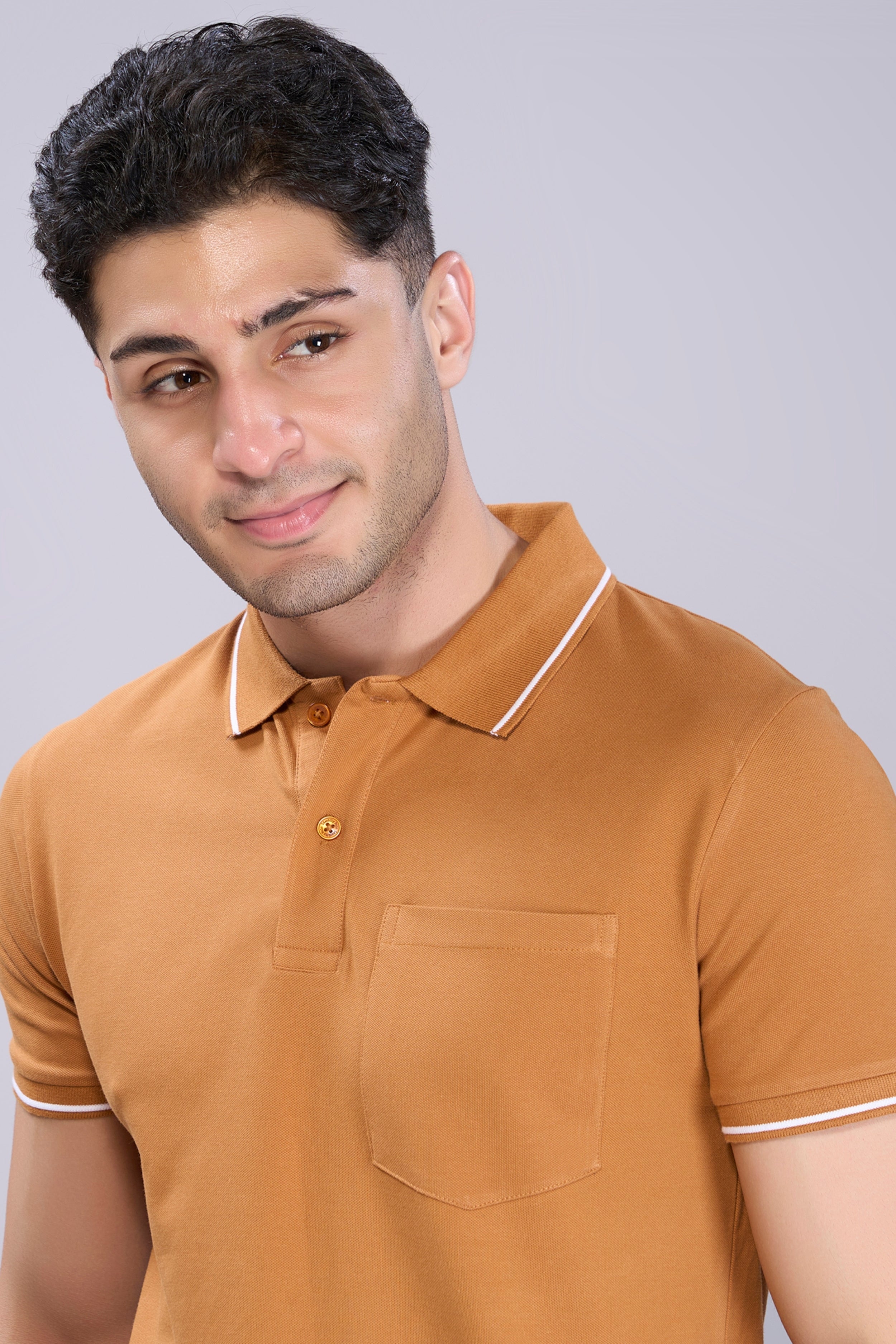 Caramel - Identity Pocket Polo