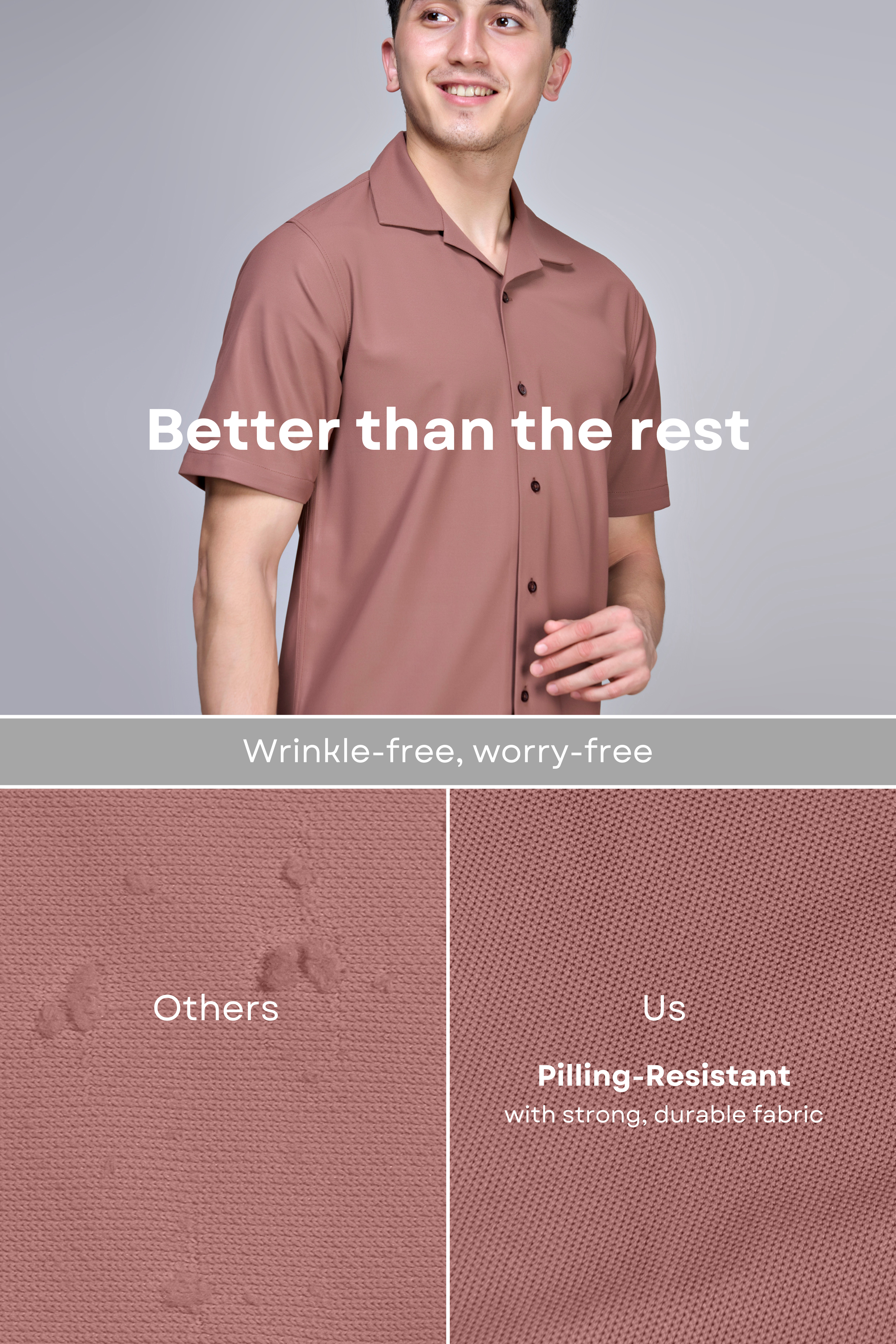 Hot Brown Smart Tech Cuban Shirt