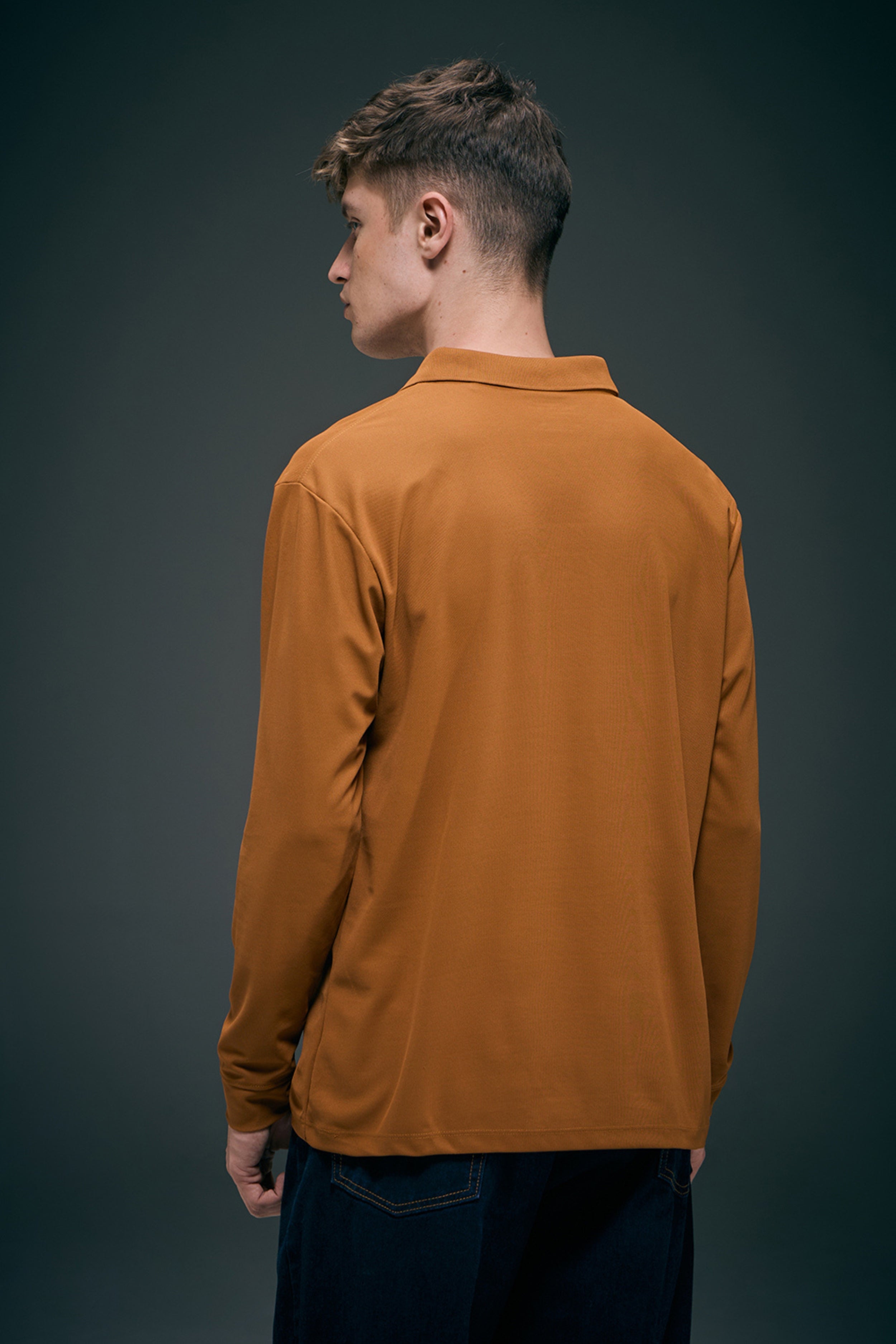 Caramel Full Sleeve Smart Tech Polo