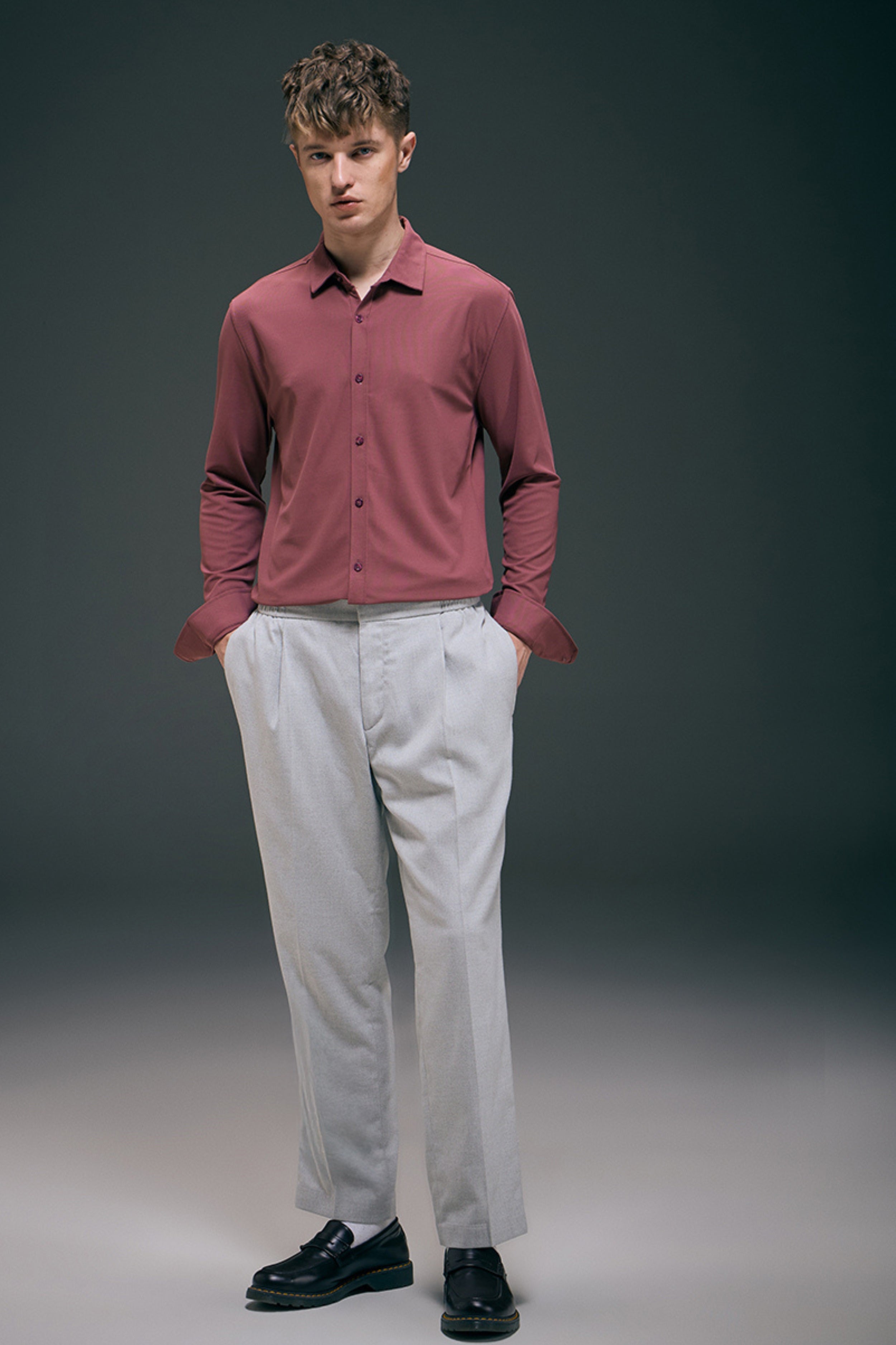 Maroon Smart Tech Full Sleeve Shirt