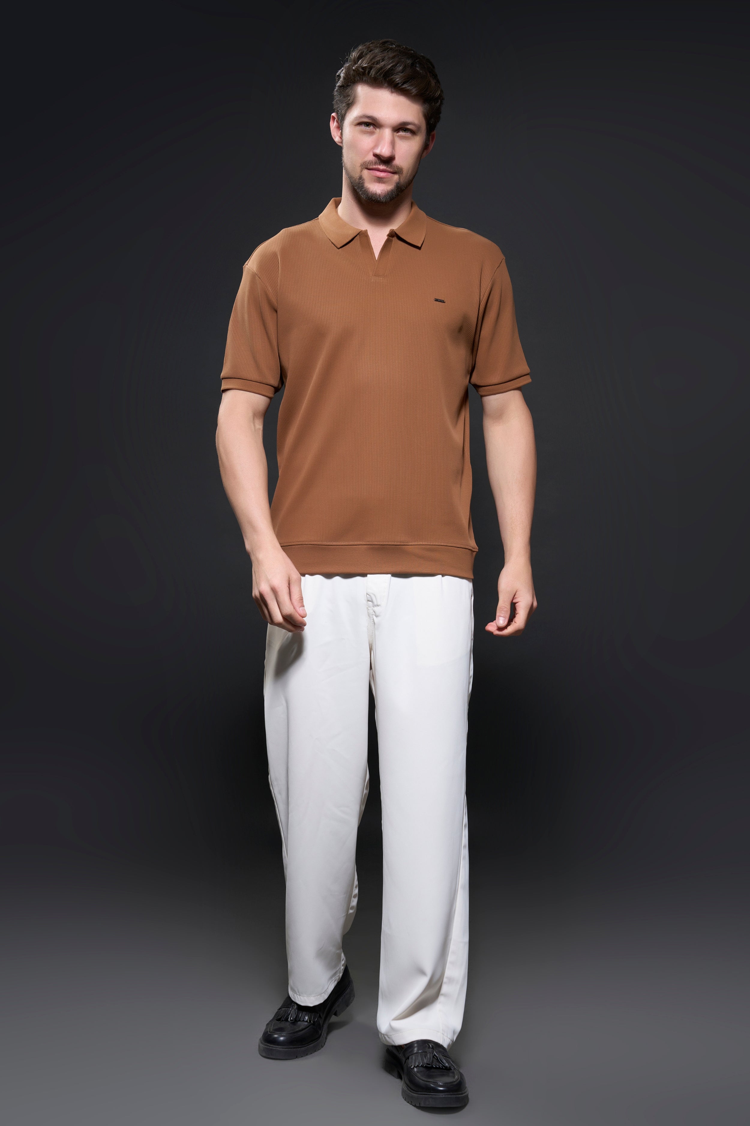 Old Money Knit Polo - Hot Brown
