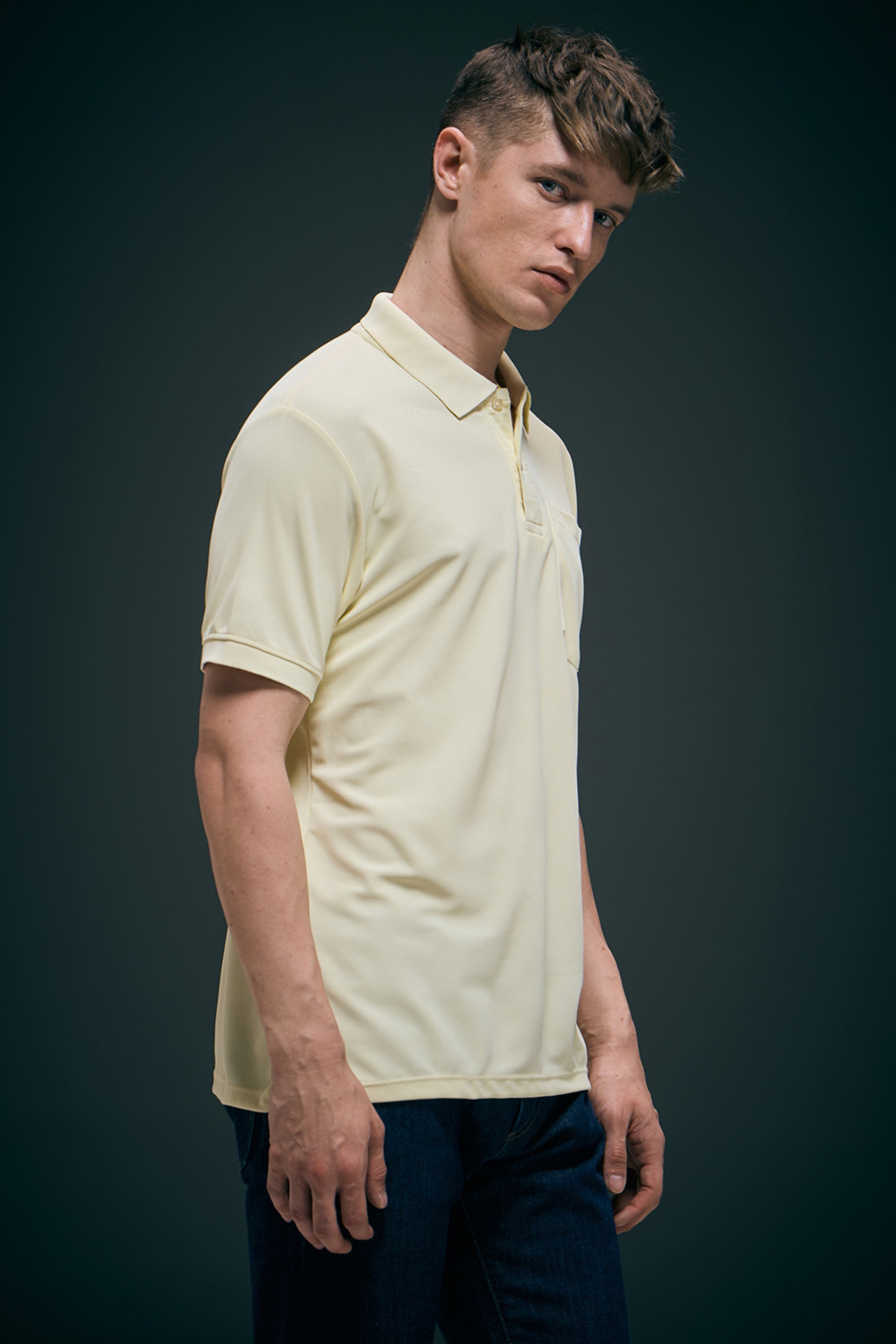 Light Yellow Smart Tech Pocket + Polo