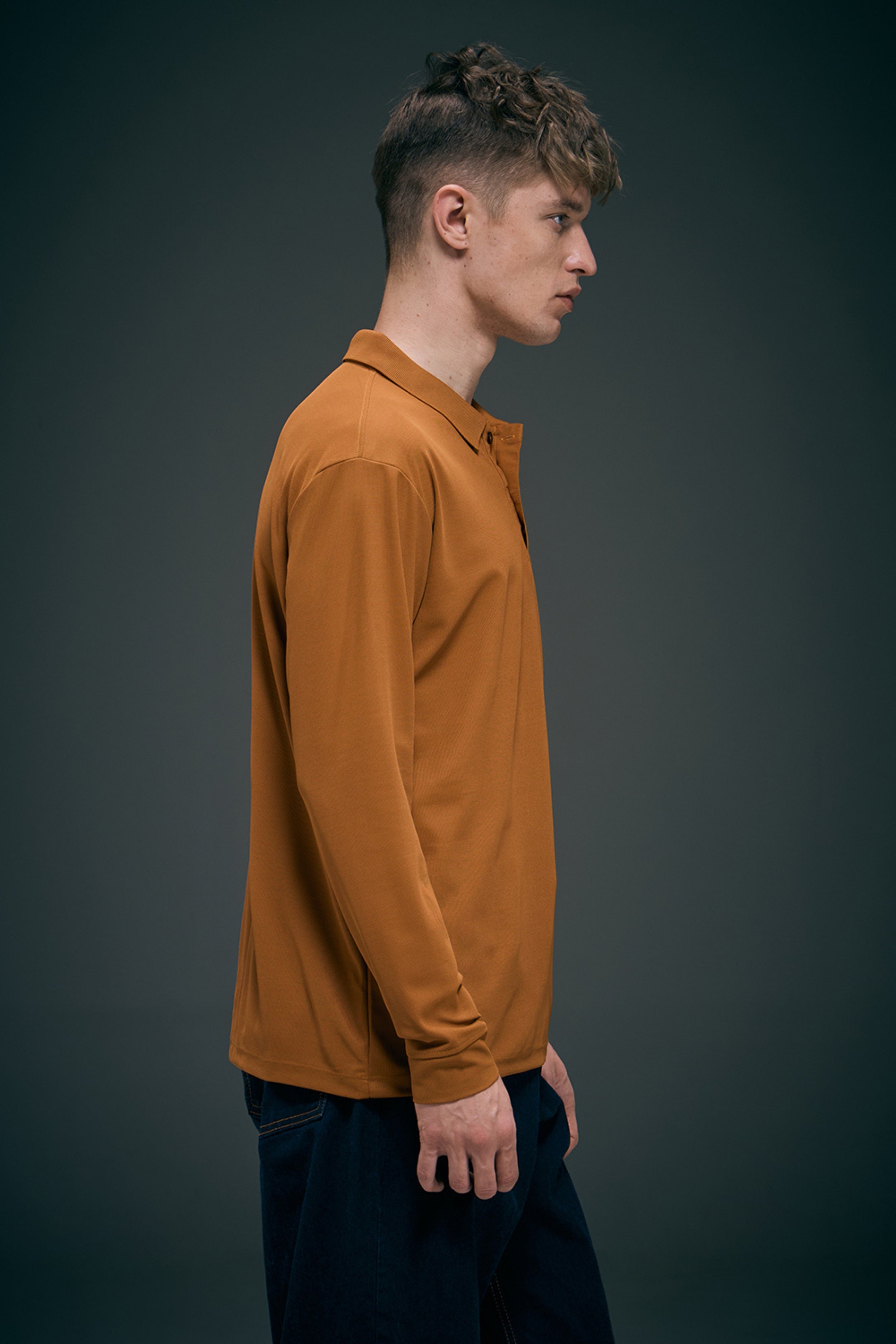 Caramel Full Sleeve Smart Tech Polo