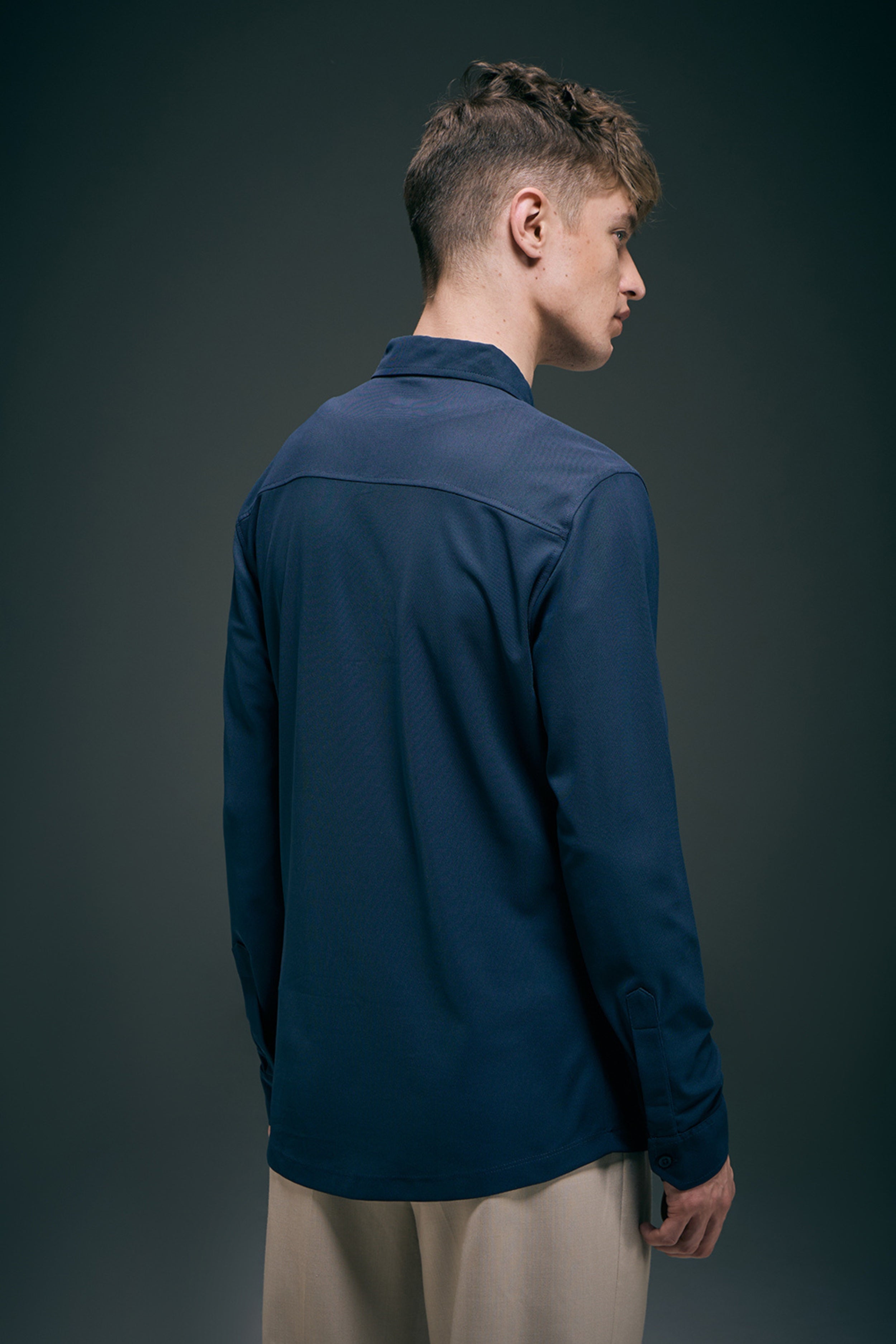 Navy Smart Tech Full Sleeve Shirt
