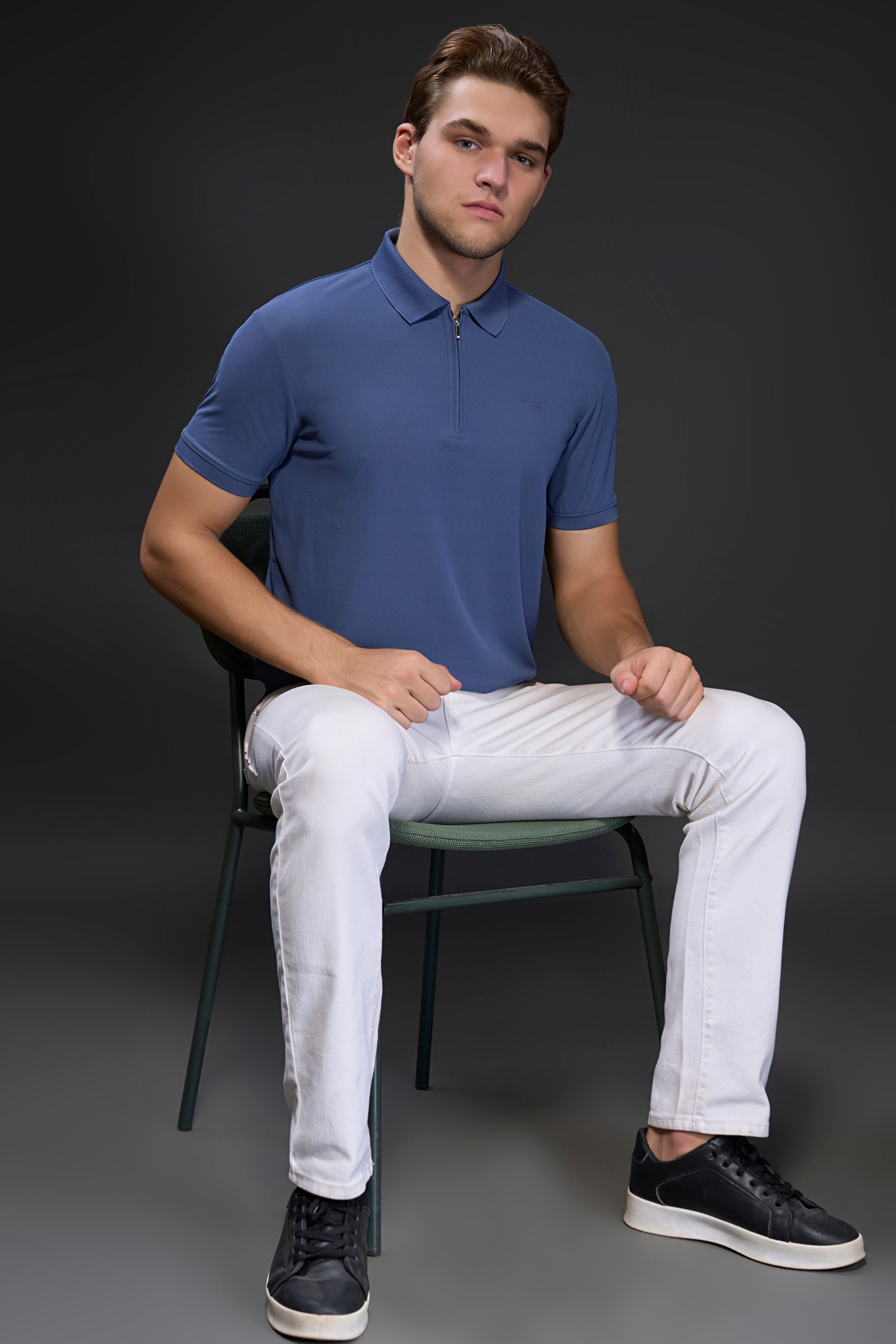 Air Blue 365 Days Y2K Polo T-shirt