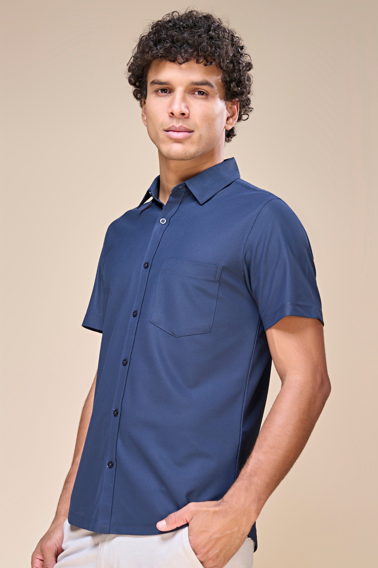 Navy - Smart Tech Pocket Shirt