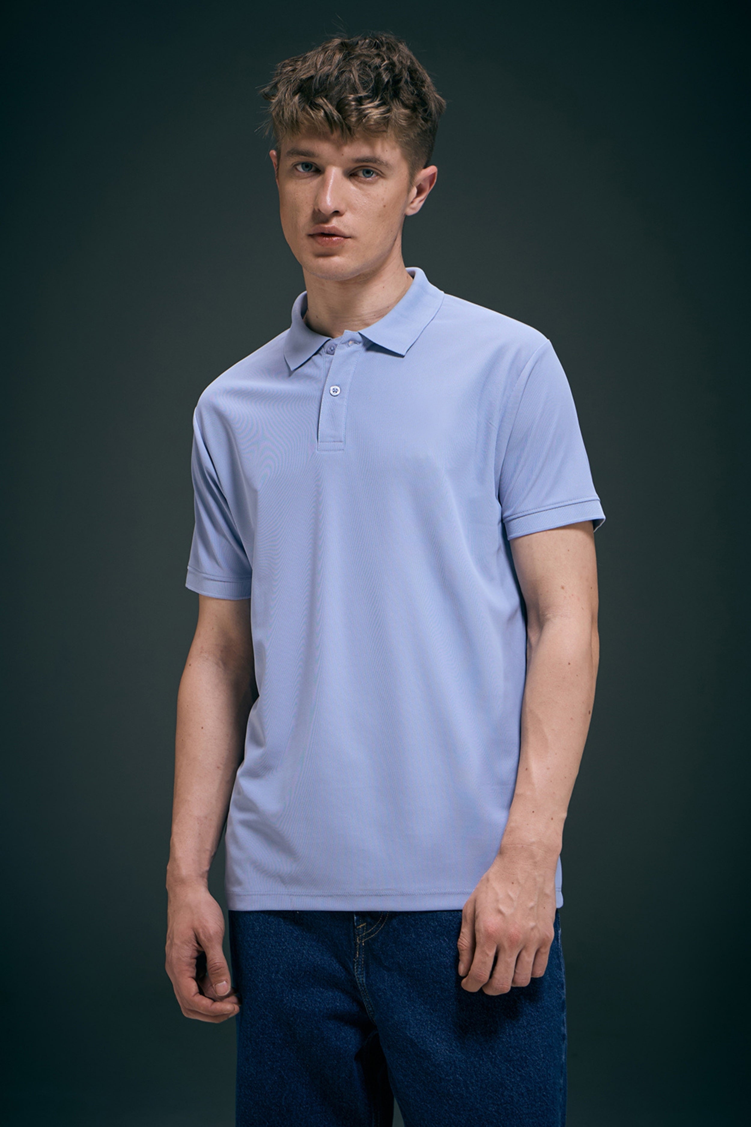 Smart tech polo - Ice Blue