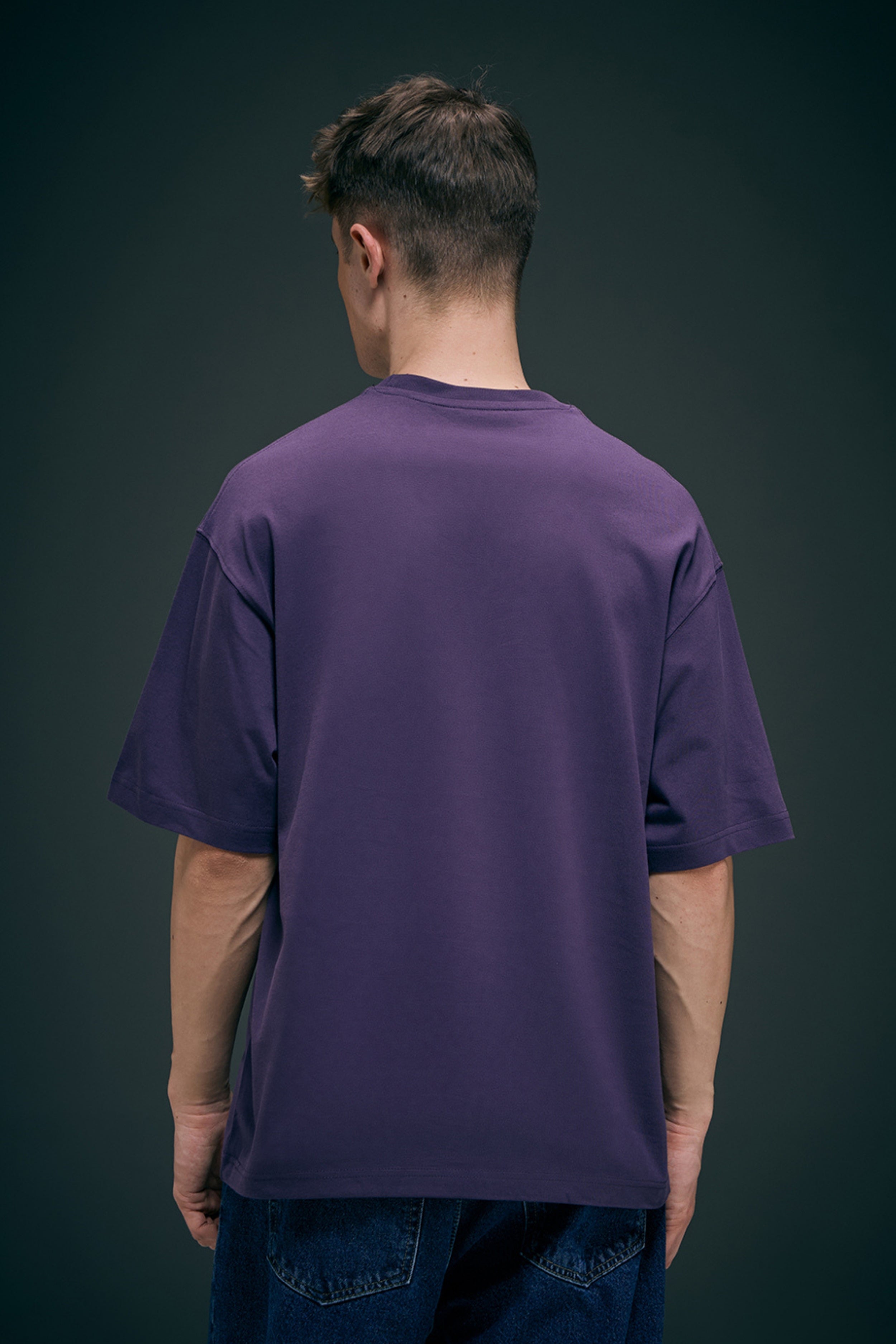 Rich Violet - Oversized drop shoulder
