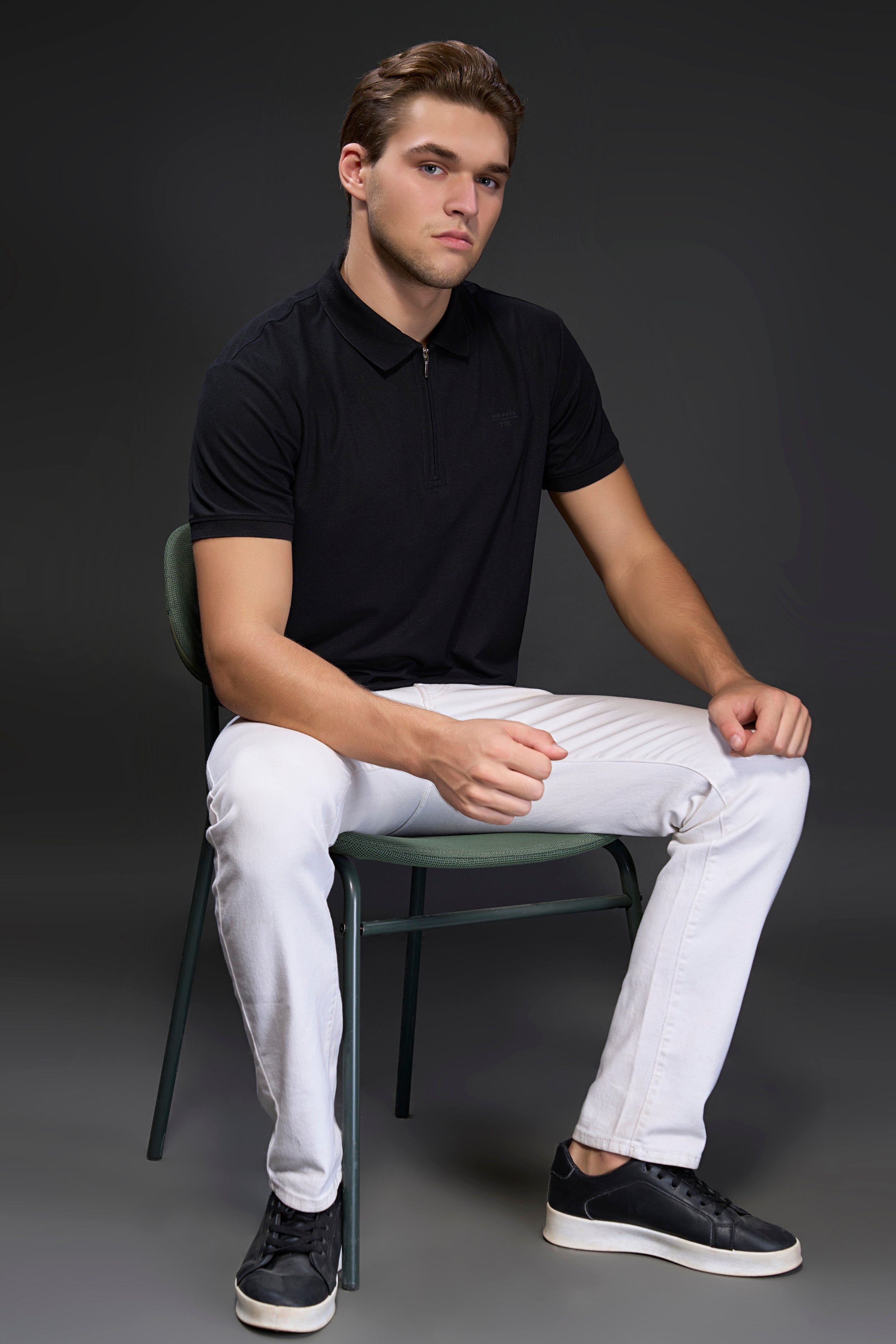 Black 365 Days Y2K Polo T-shirt