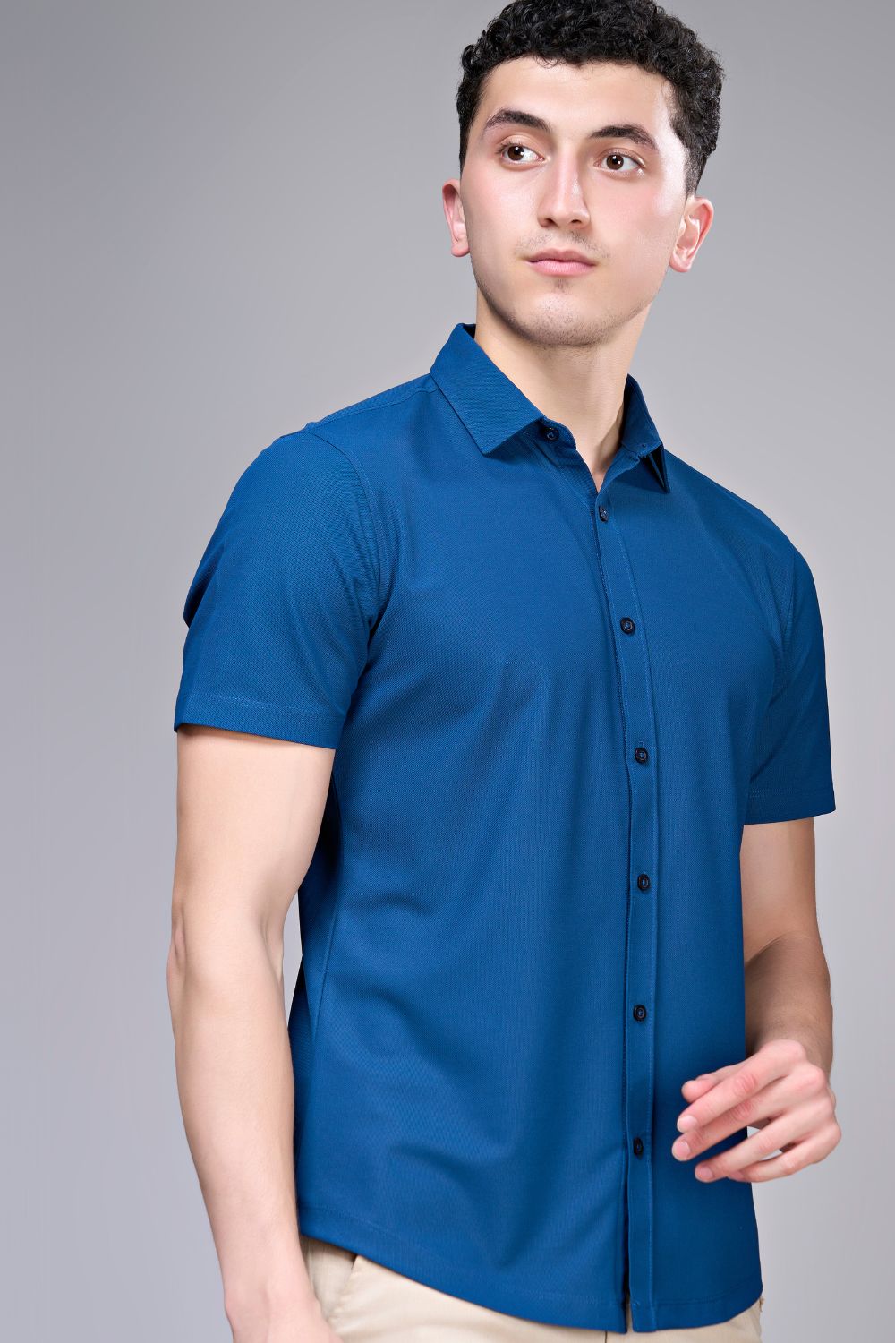 Teal Navy Smart Tech Shirt