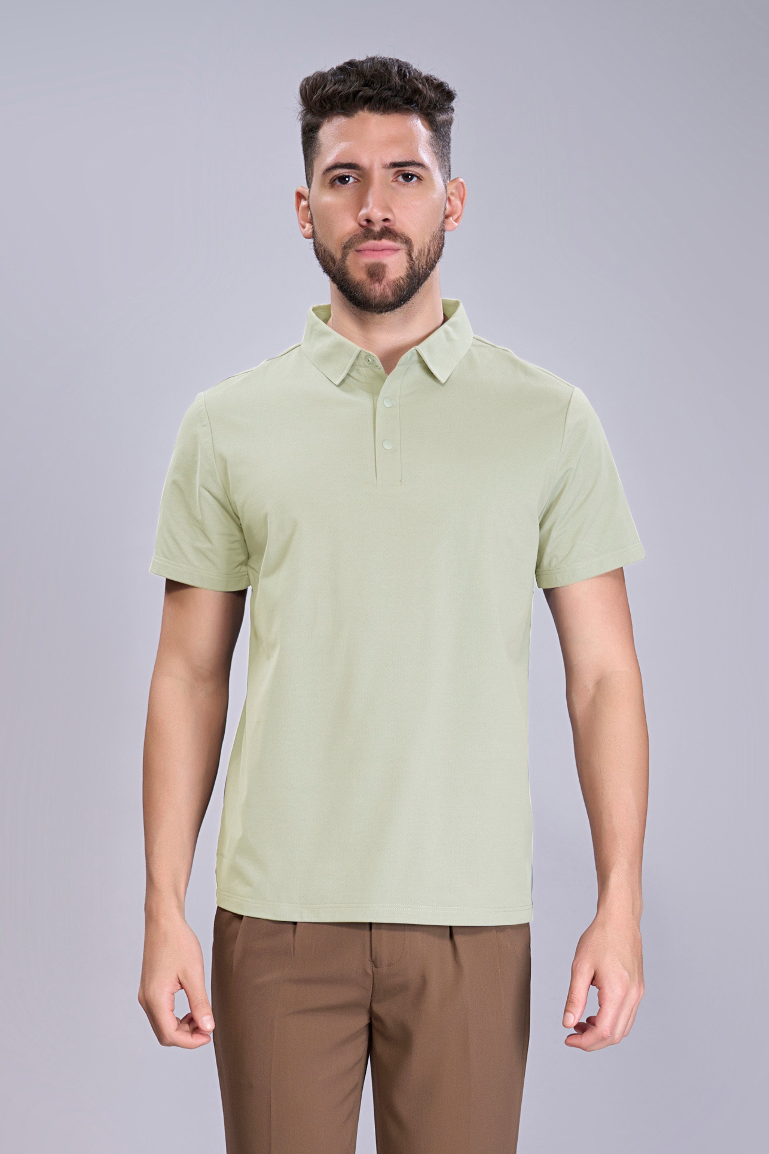 Light Green - Stitchless Polo T-shirt