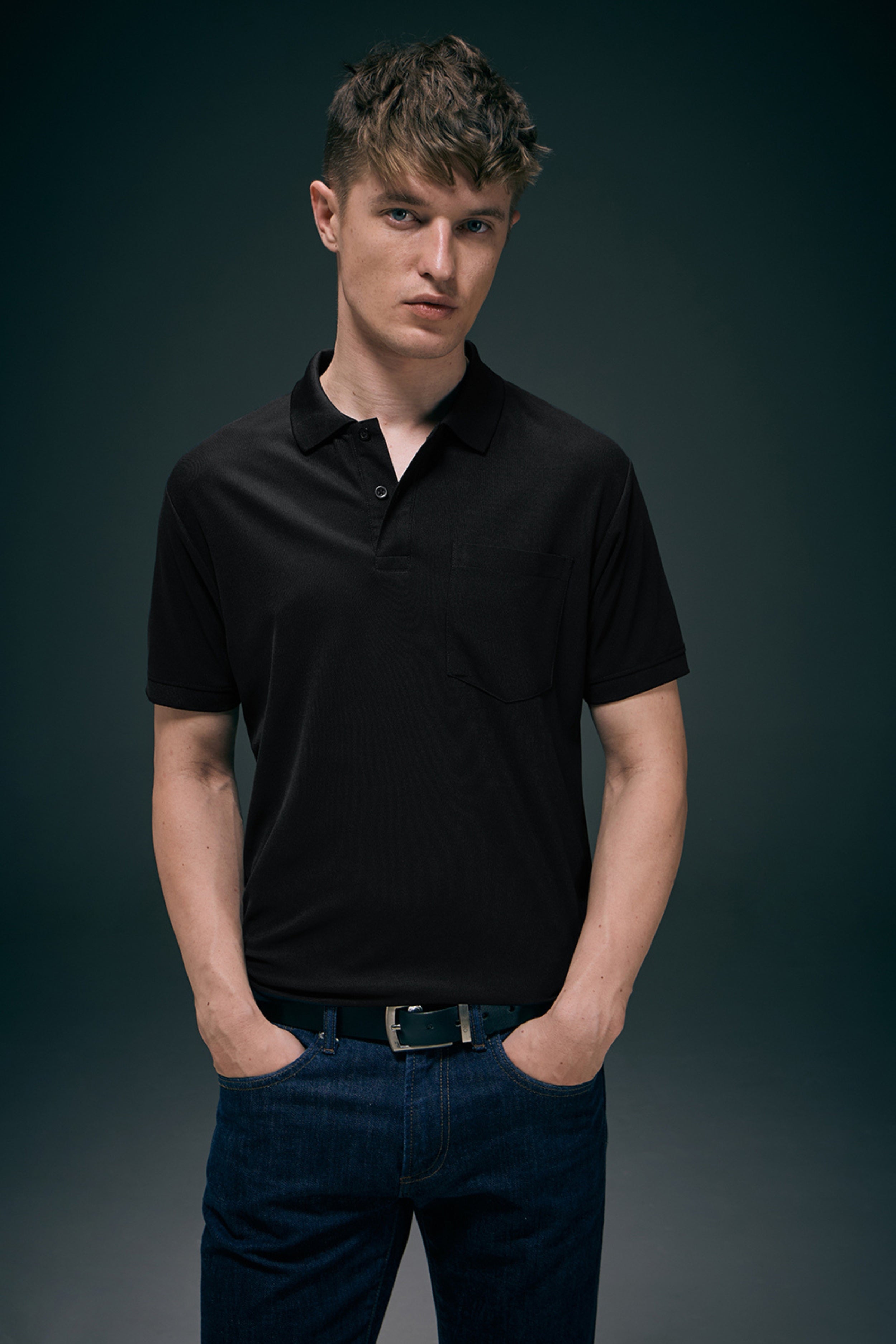 Black Smart Tech Pocket + Polo