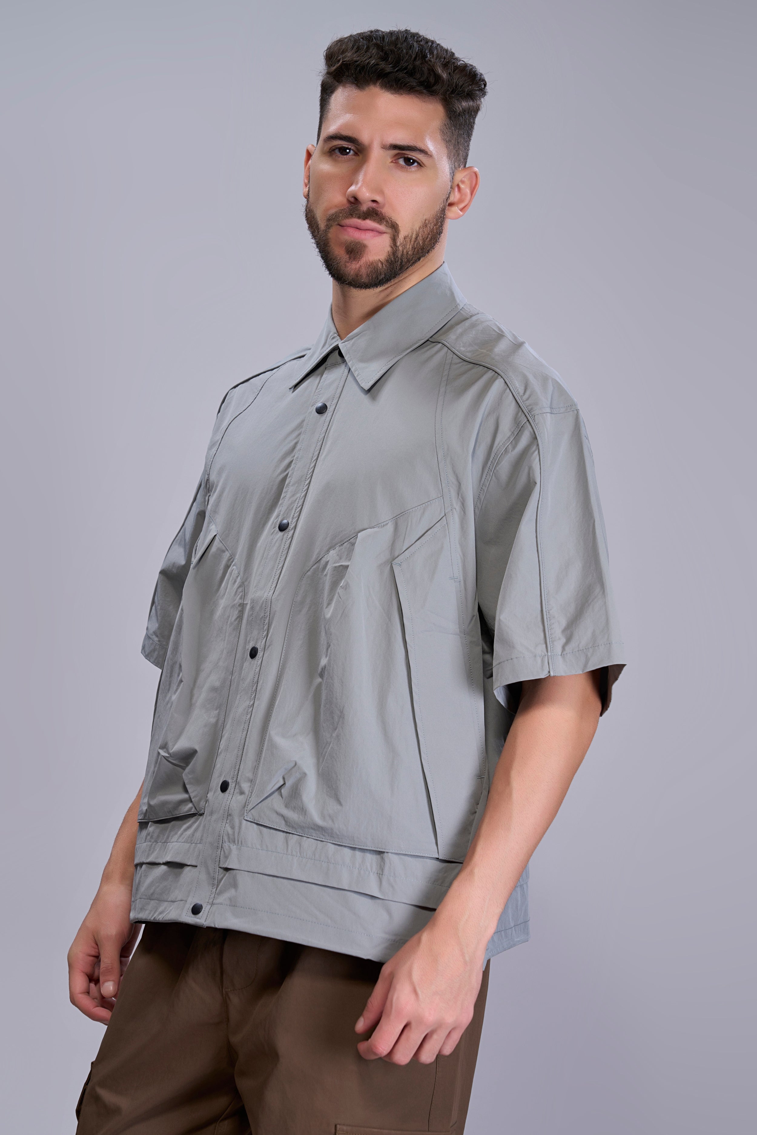 Grey - Korean Shirt