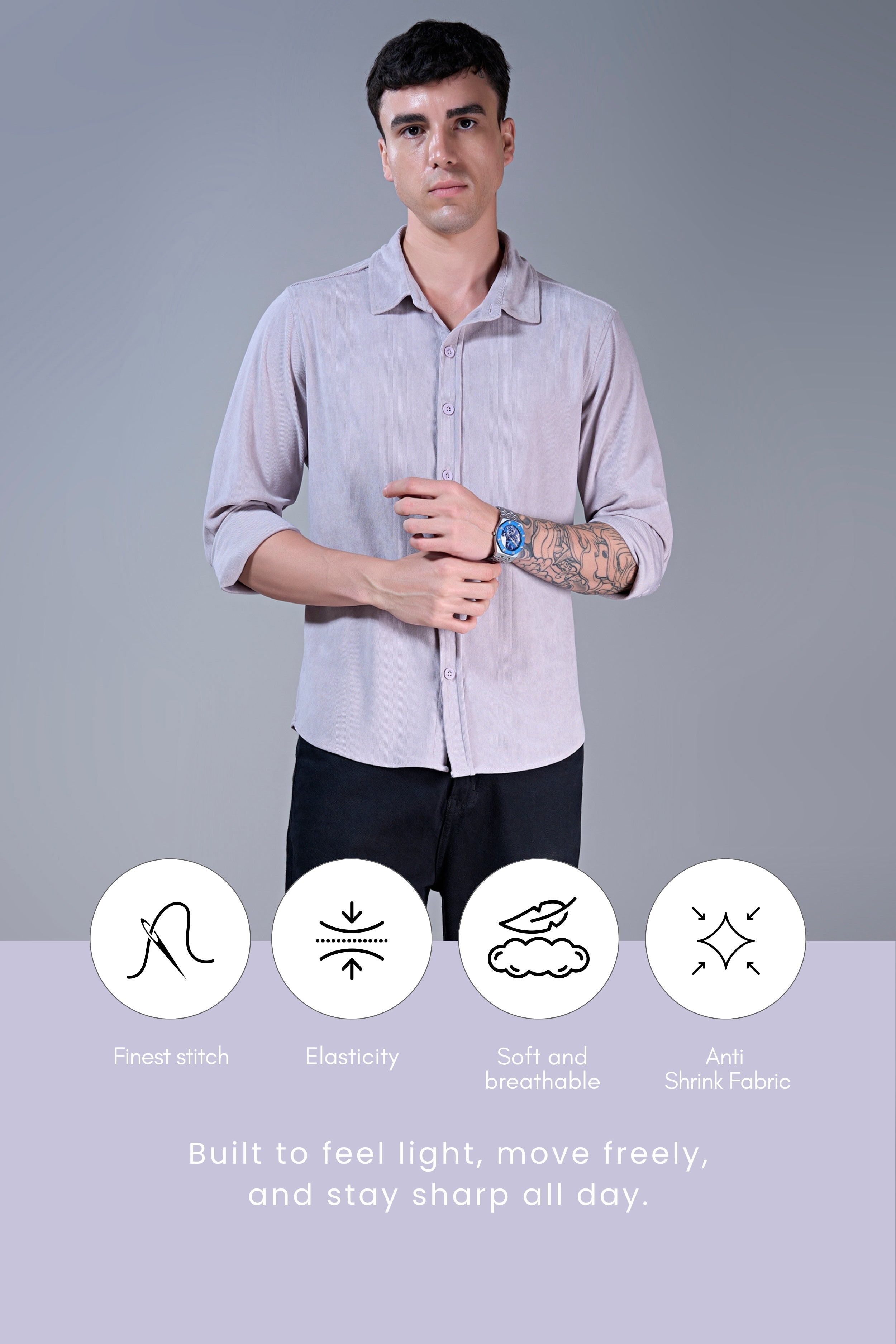 Light Pink - Corduroy Shirt