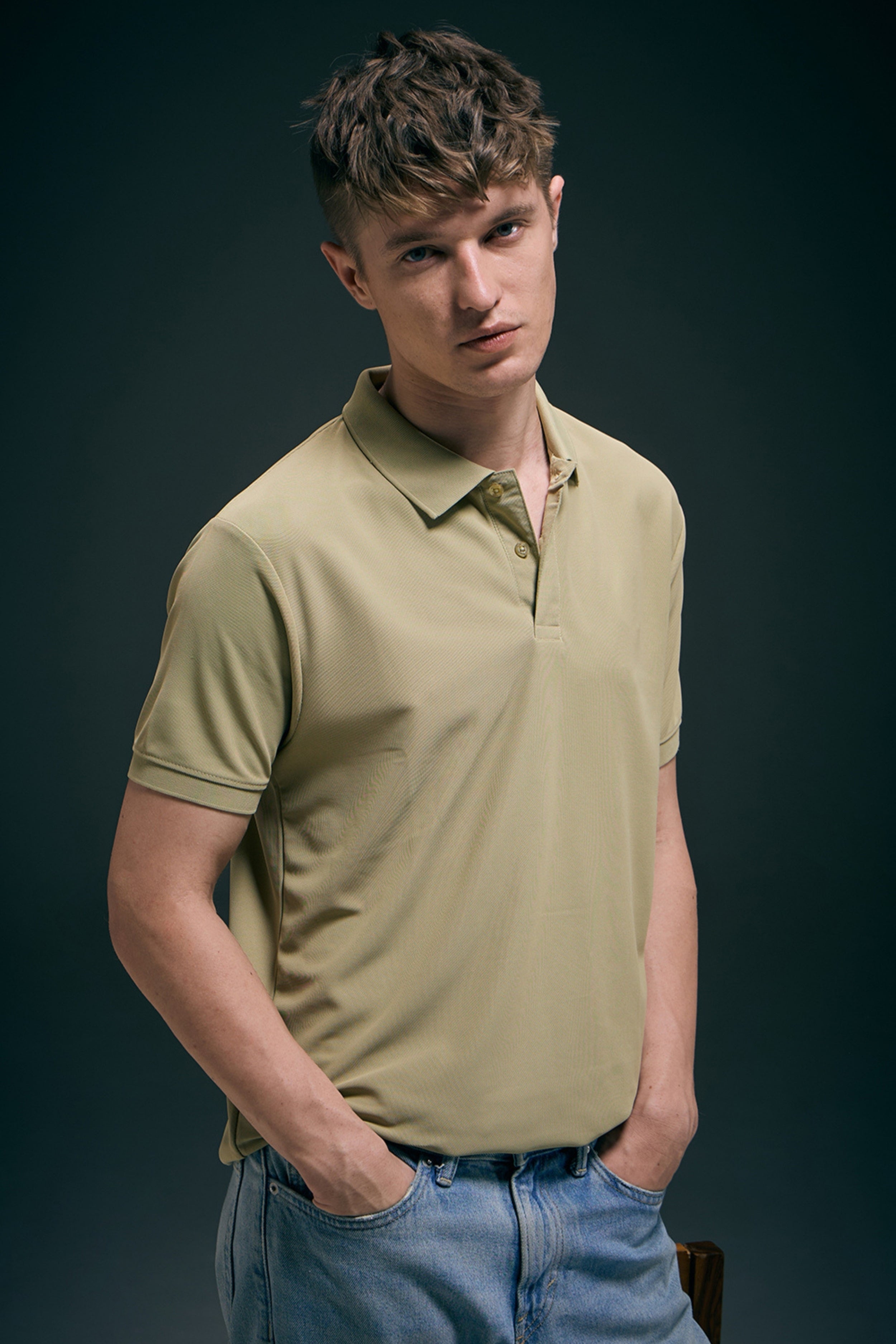 Smart tech polo - Sage Green