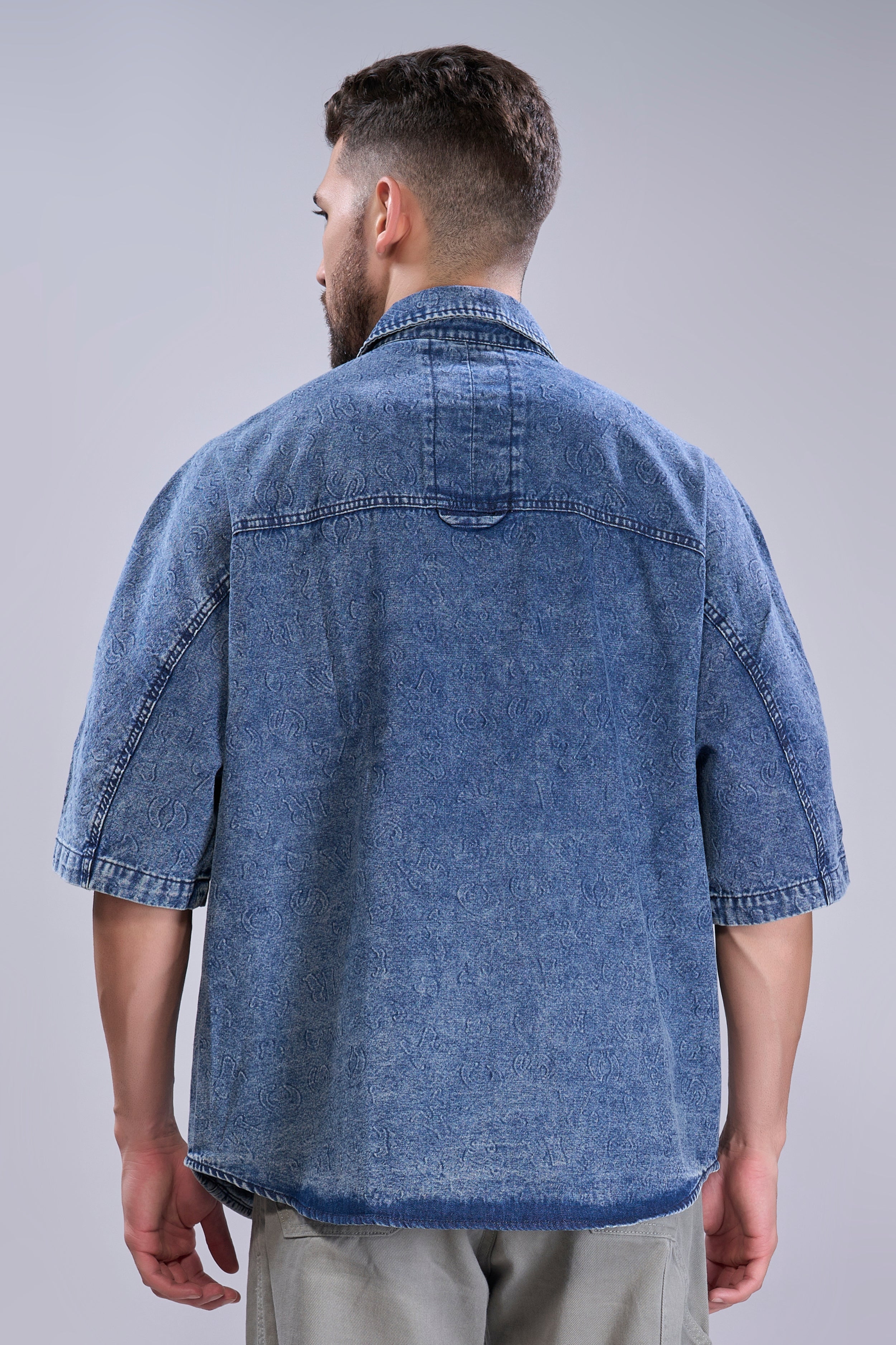 Blue - korean Denim Shirt