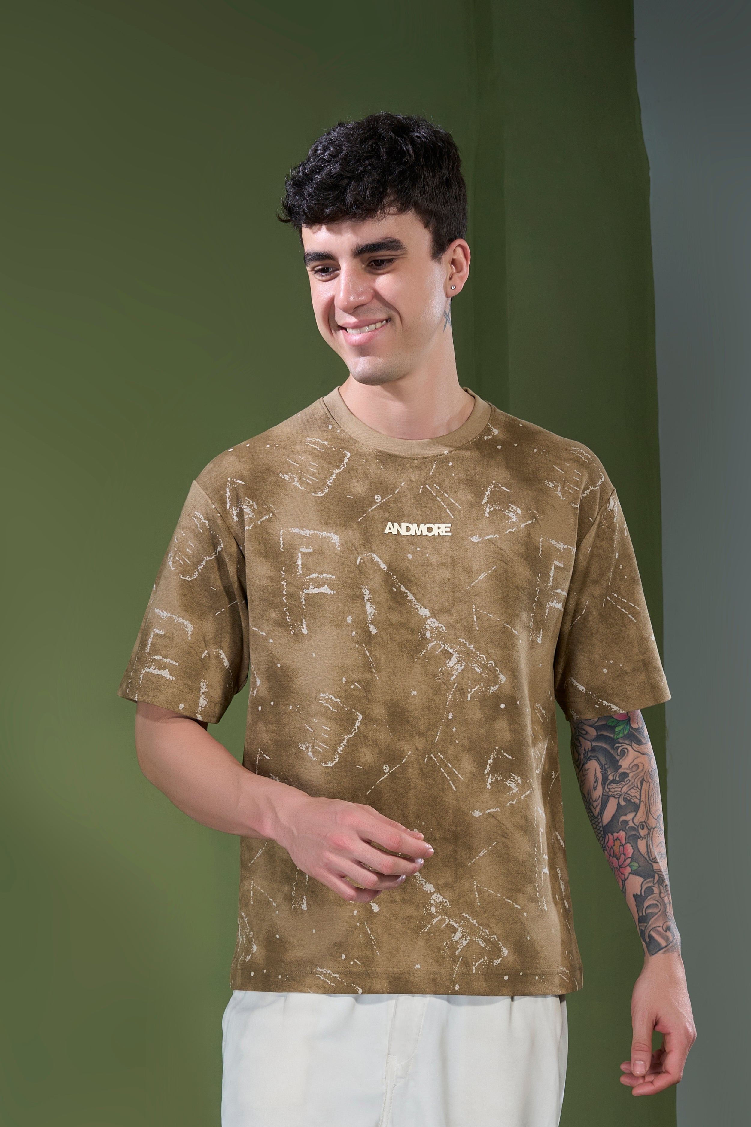 Sand Stone - Aop Core Oversize T-shirt