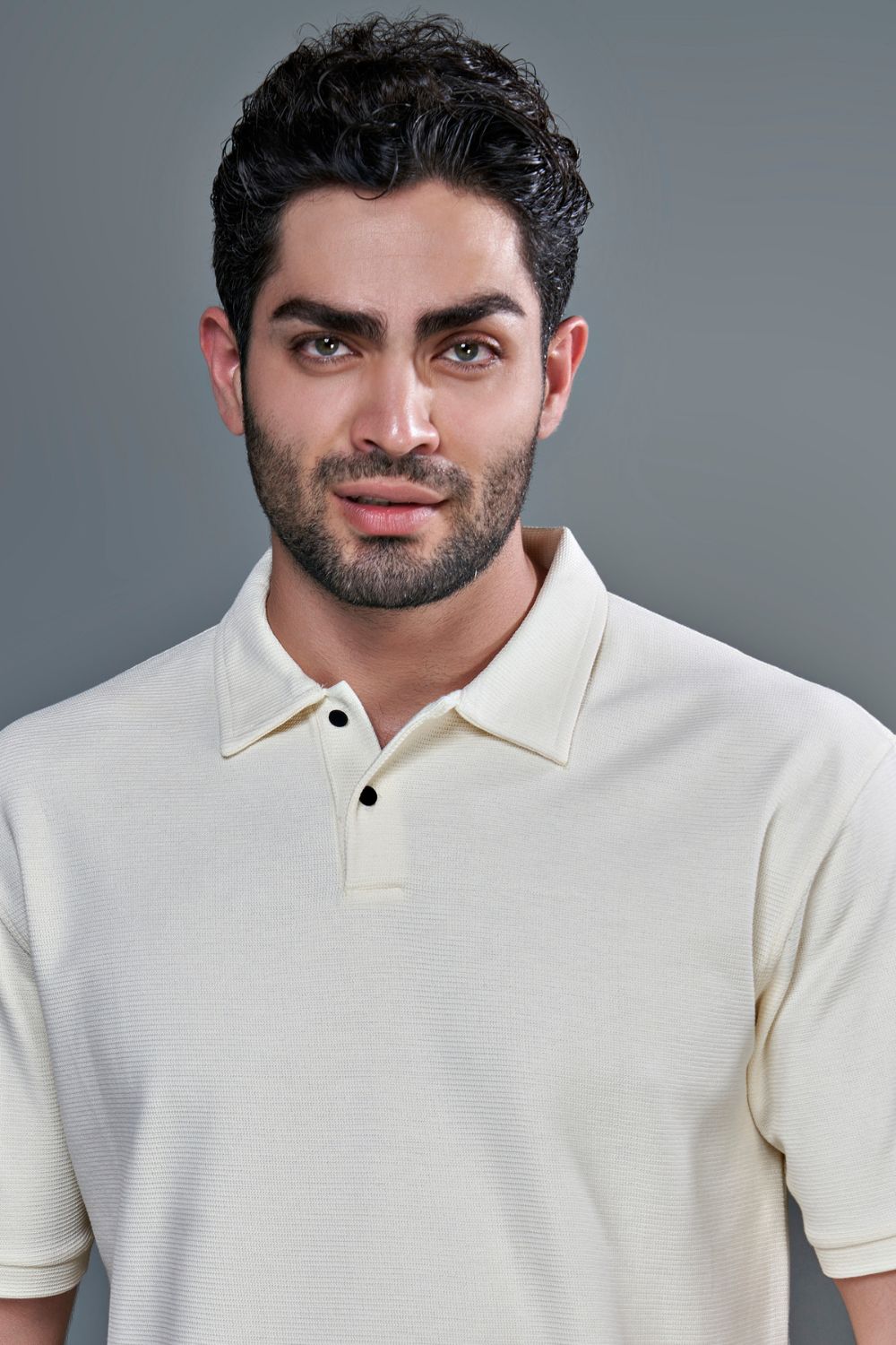 Crafted Polo - Powder White