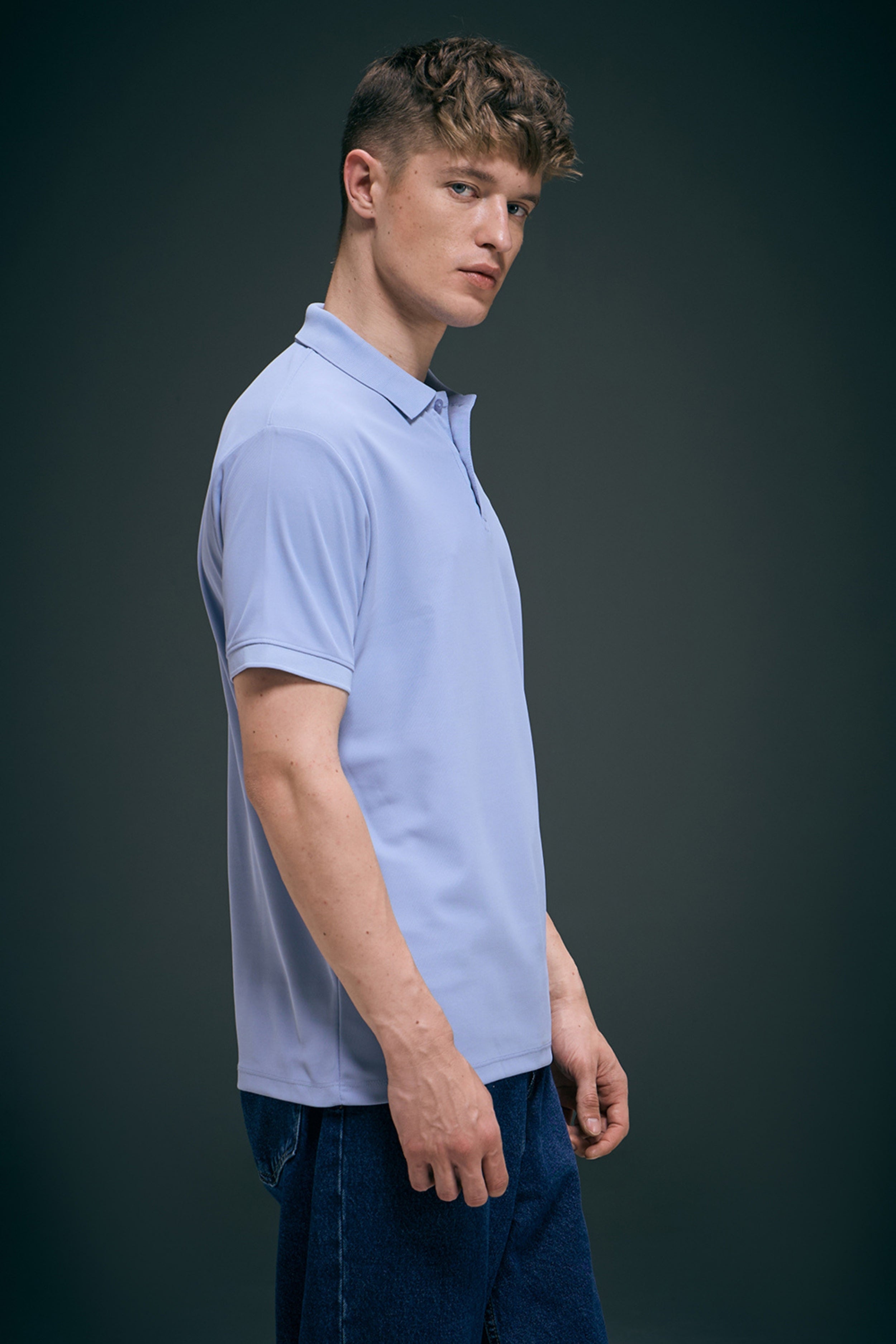 Smart tech polo - Ice Blue