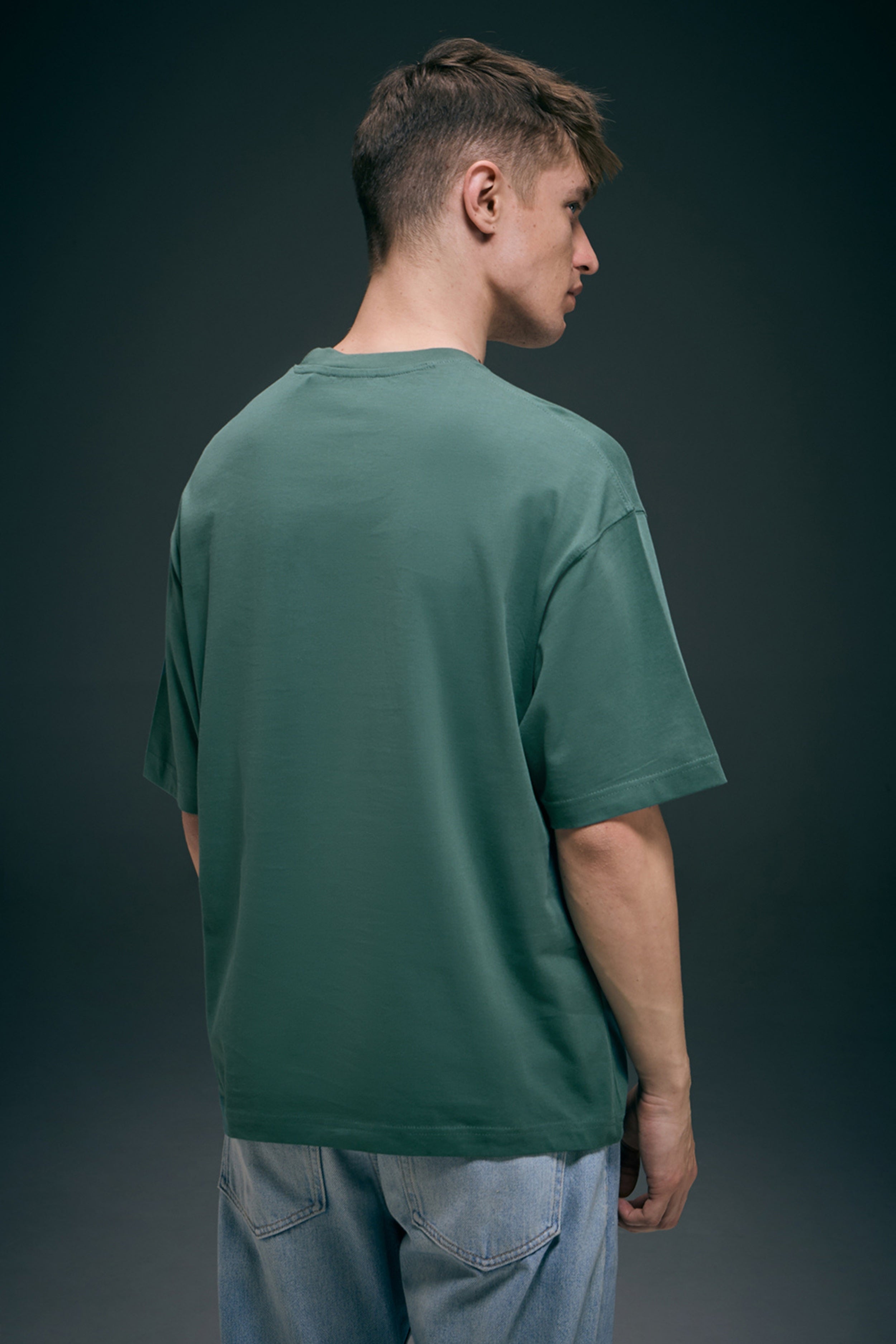 Berry Green - Oversized drop shoulder