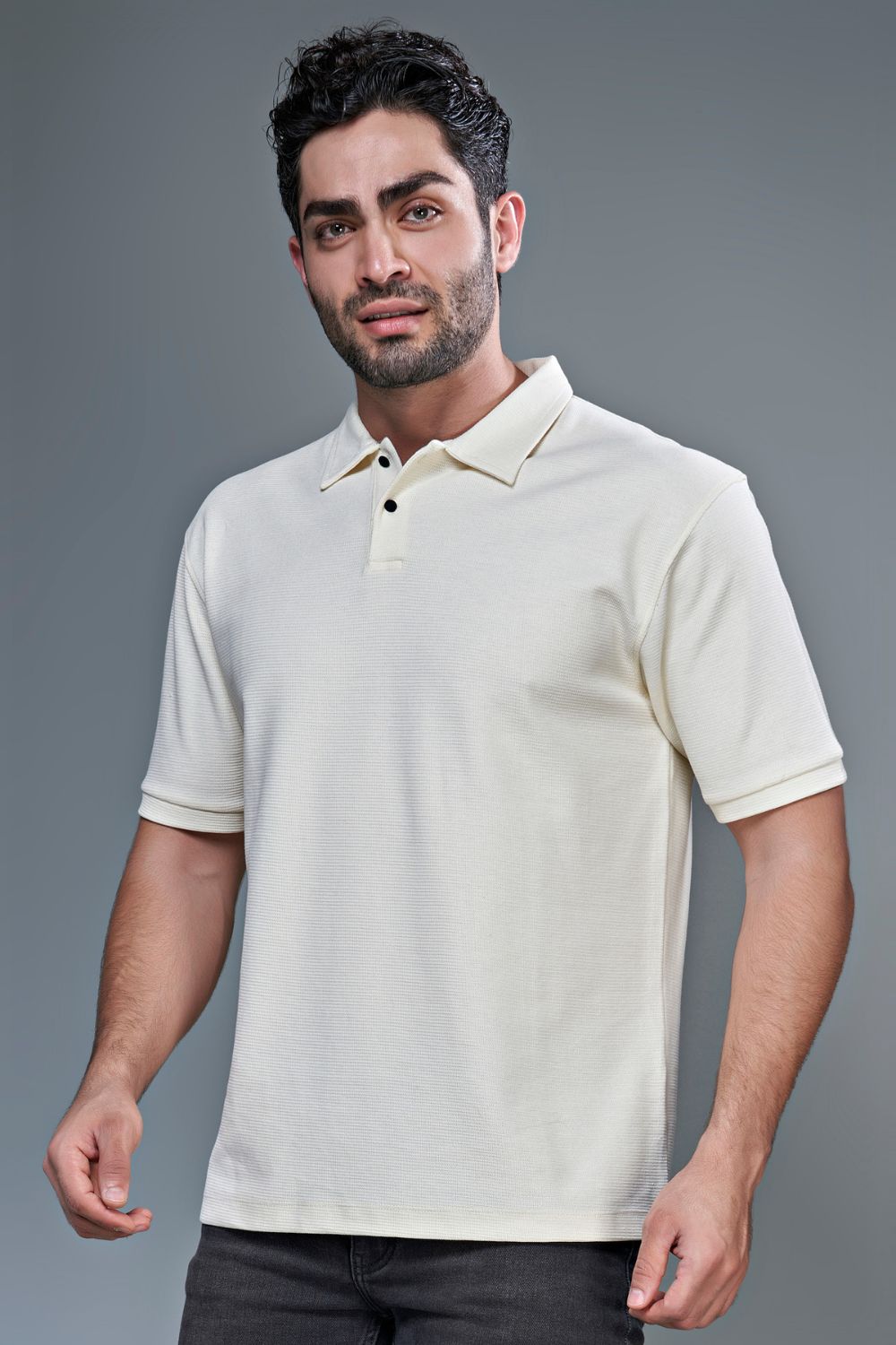 Crafted Polo - Powder White