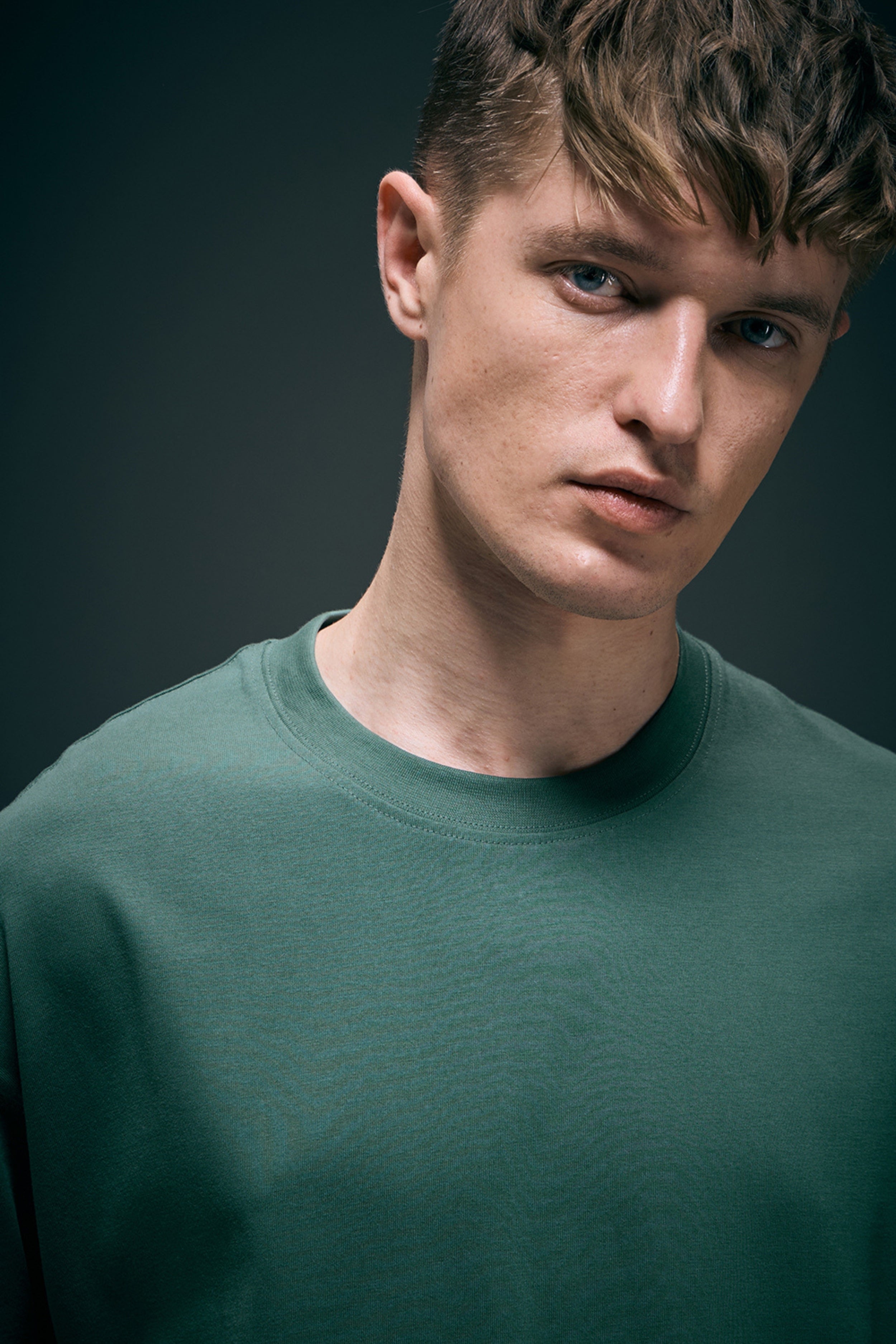 Berry Green - Oversized drop shoulder
