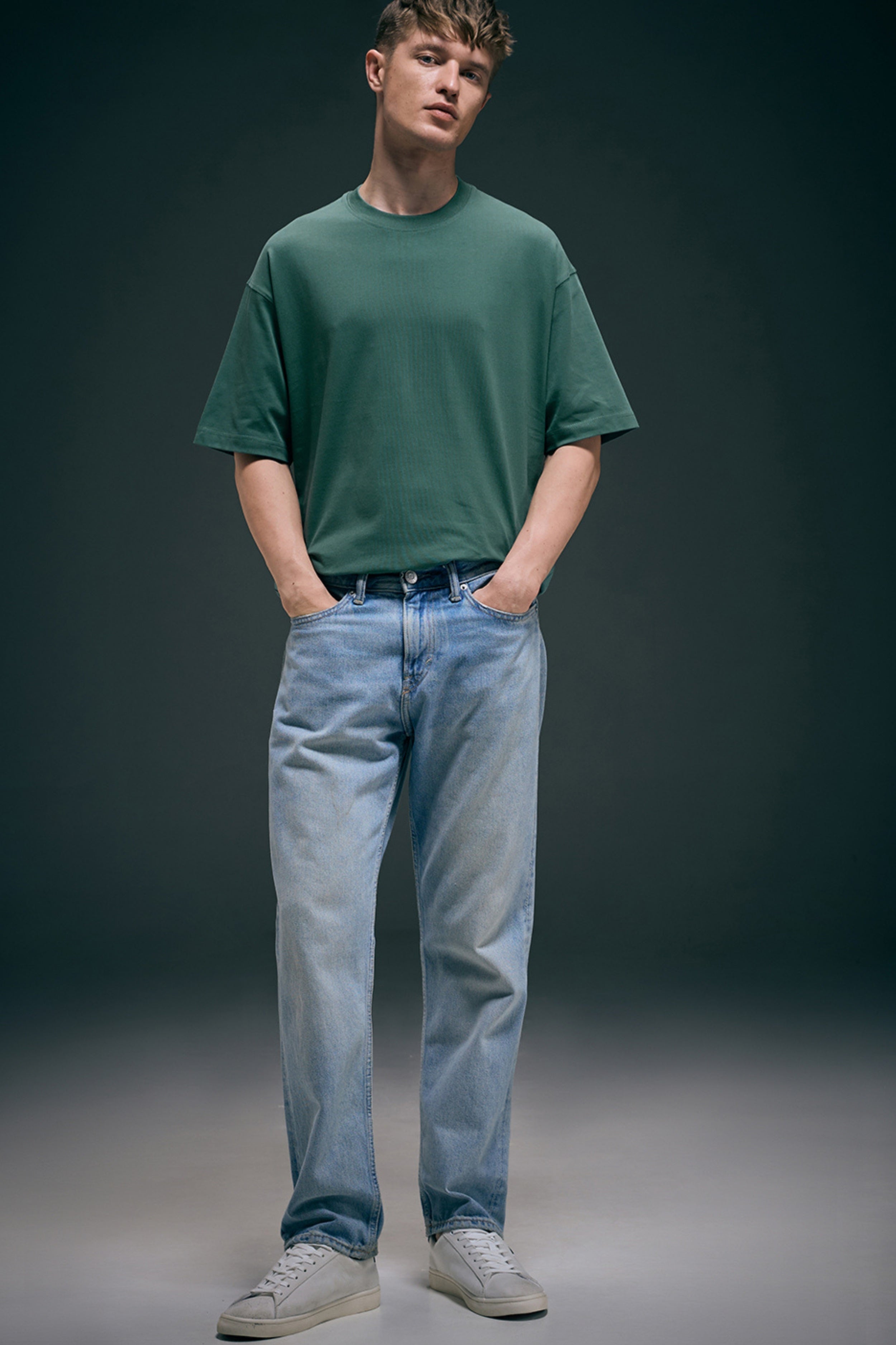 Berry Green - Oversized drop shoulder