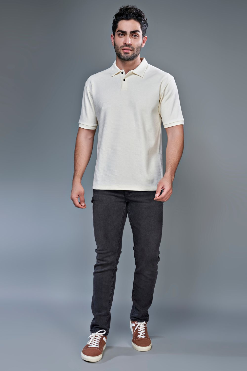 Crafted Polo - Powder White