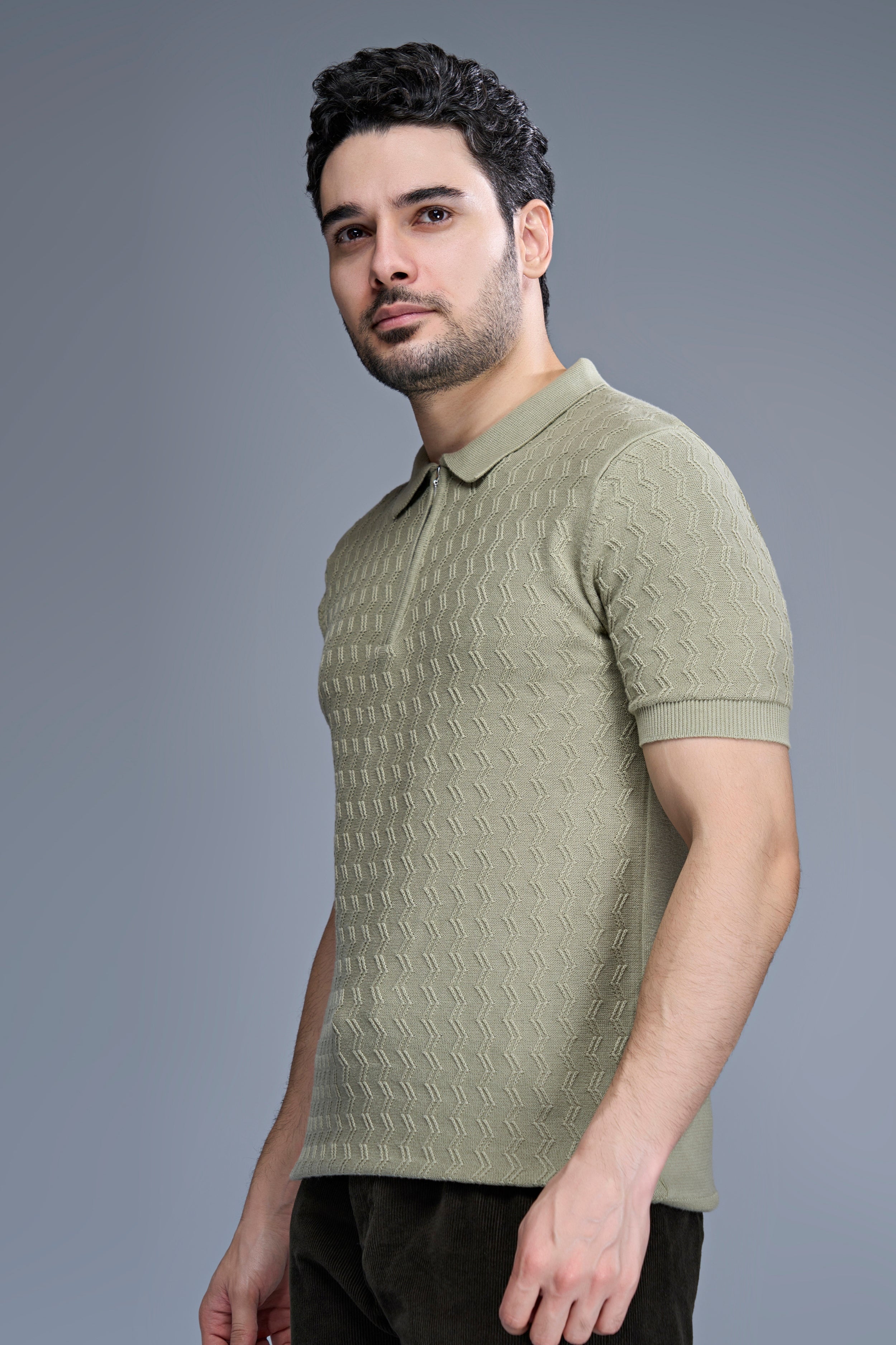 Olive Green - Luxe Knitted Polo