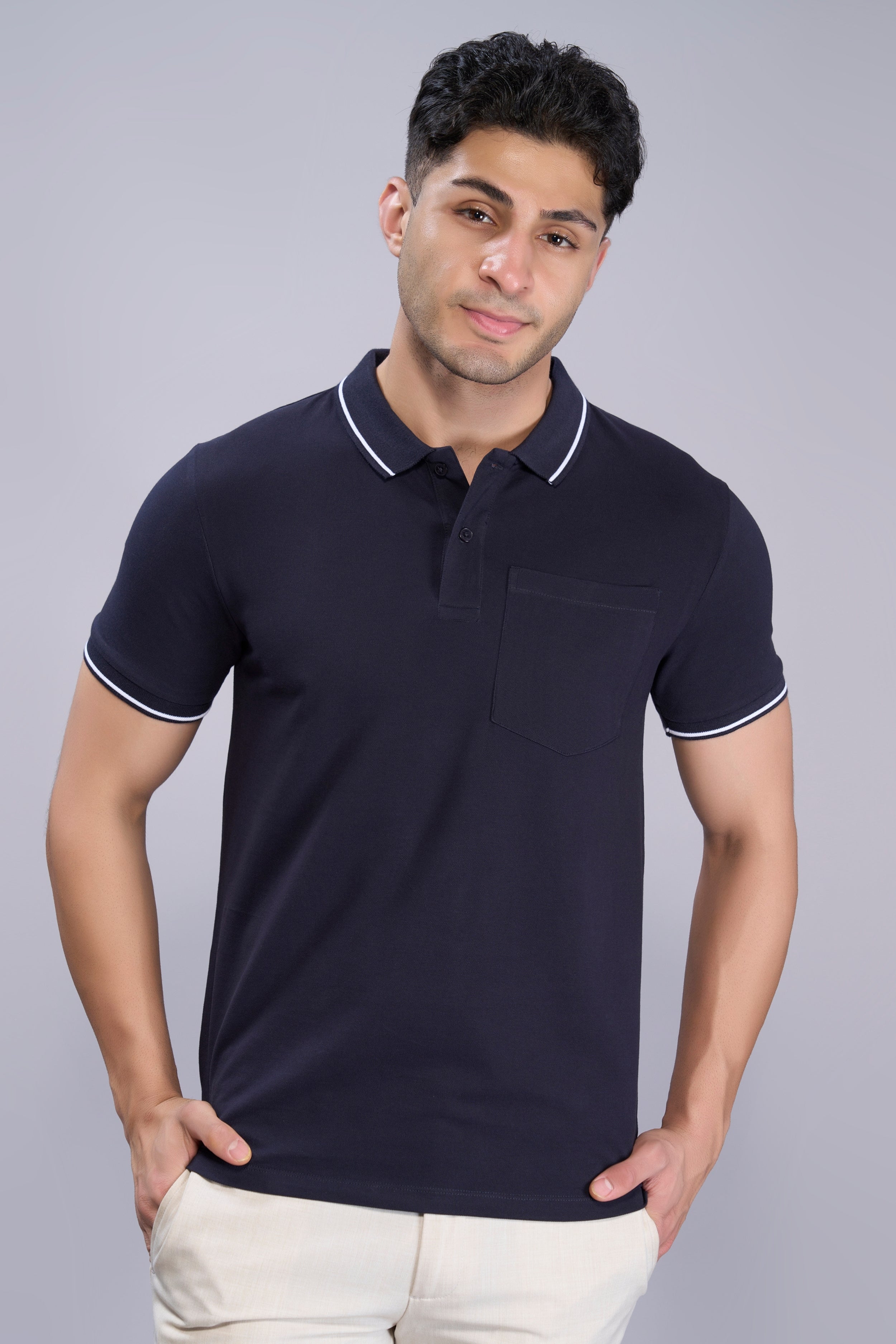 Teal Navy - Identity Pocket Polo