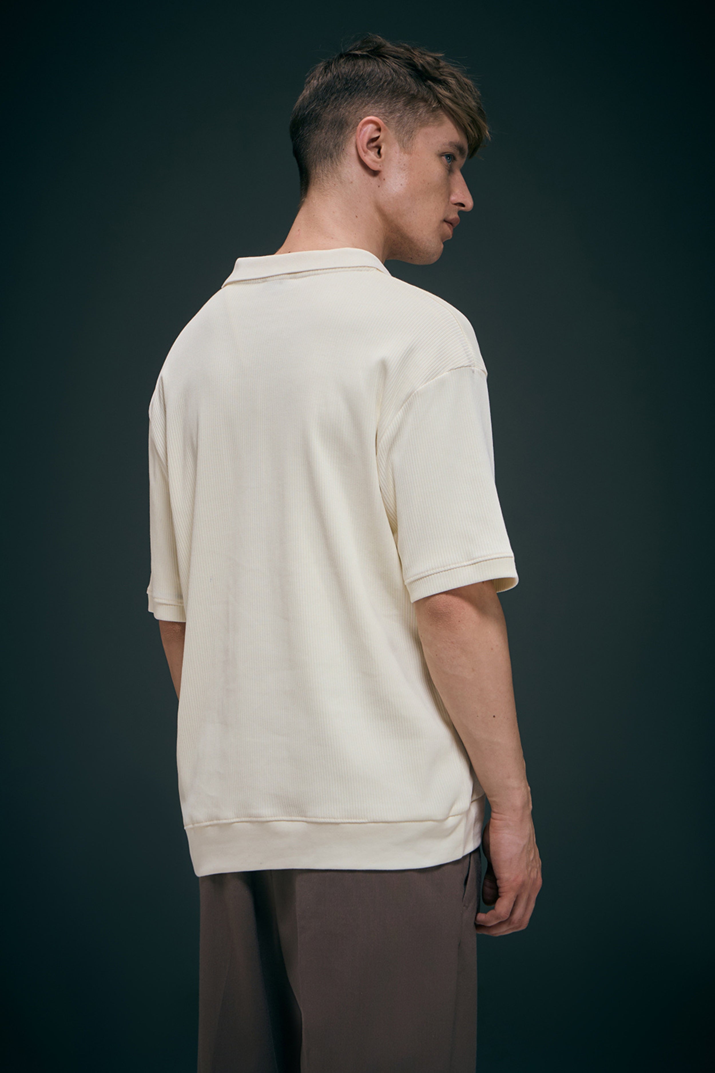 Old Money Knit Polo - Powder White