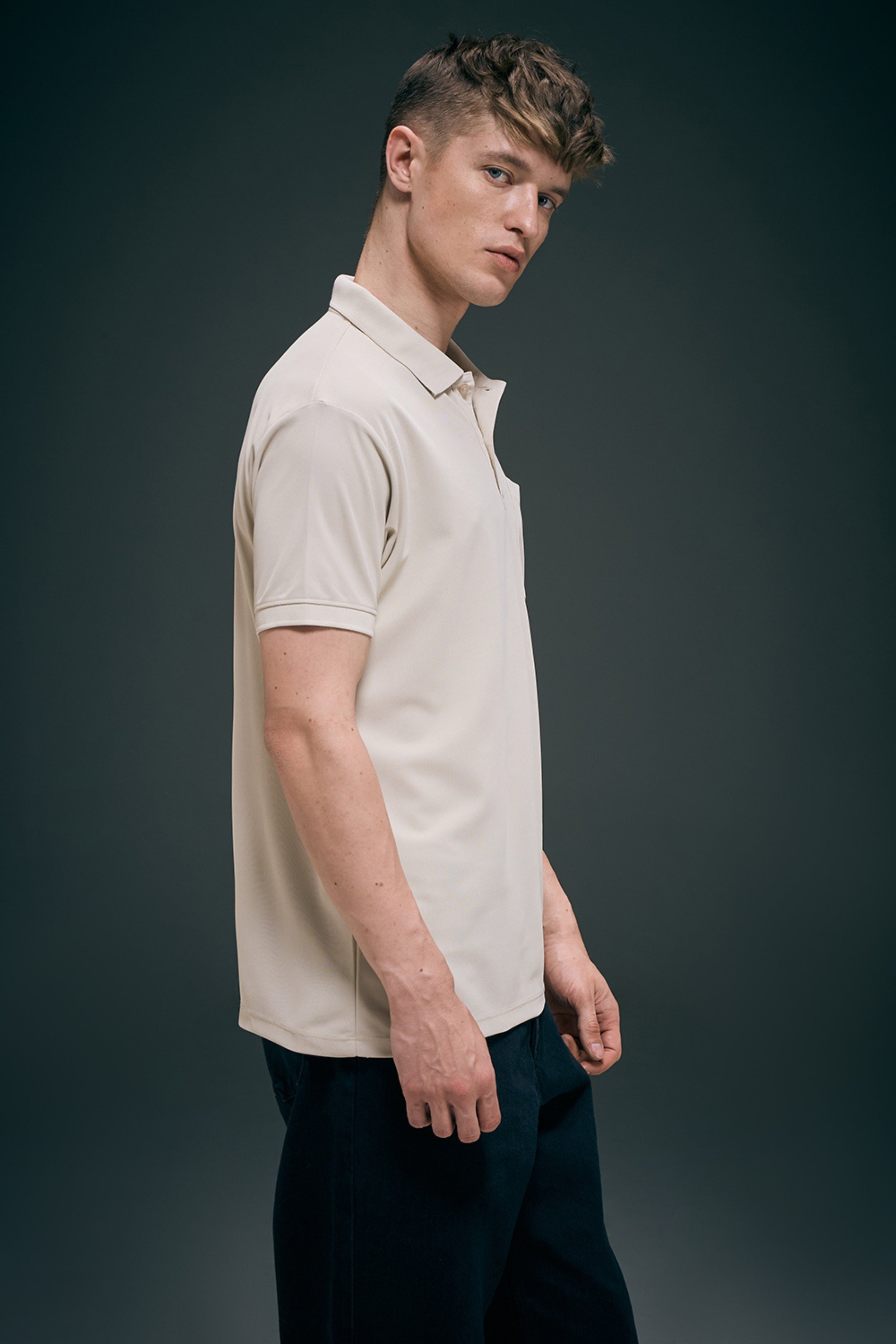 Soft Beige Smart Tech Pocket + Polo