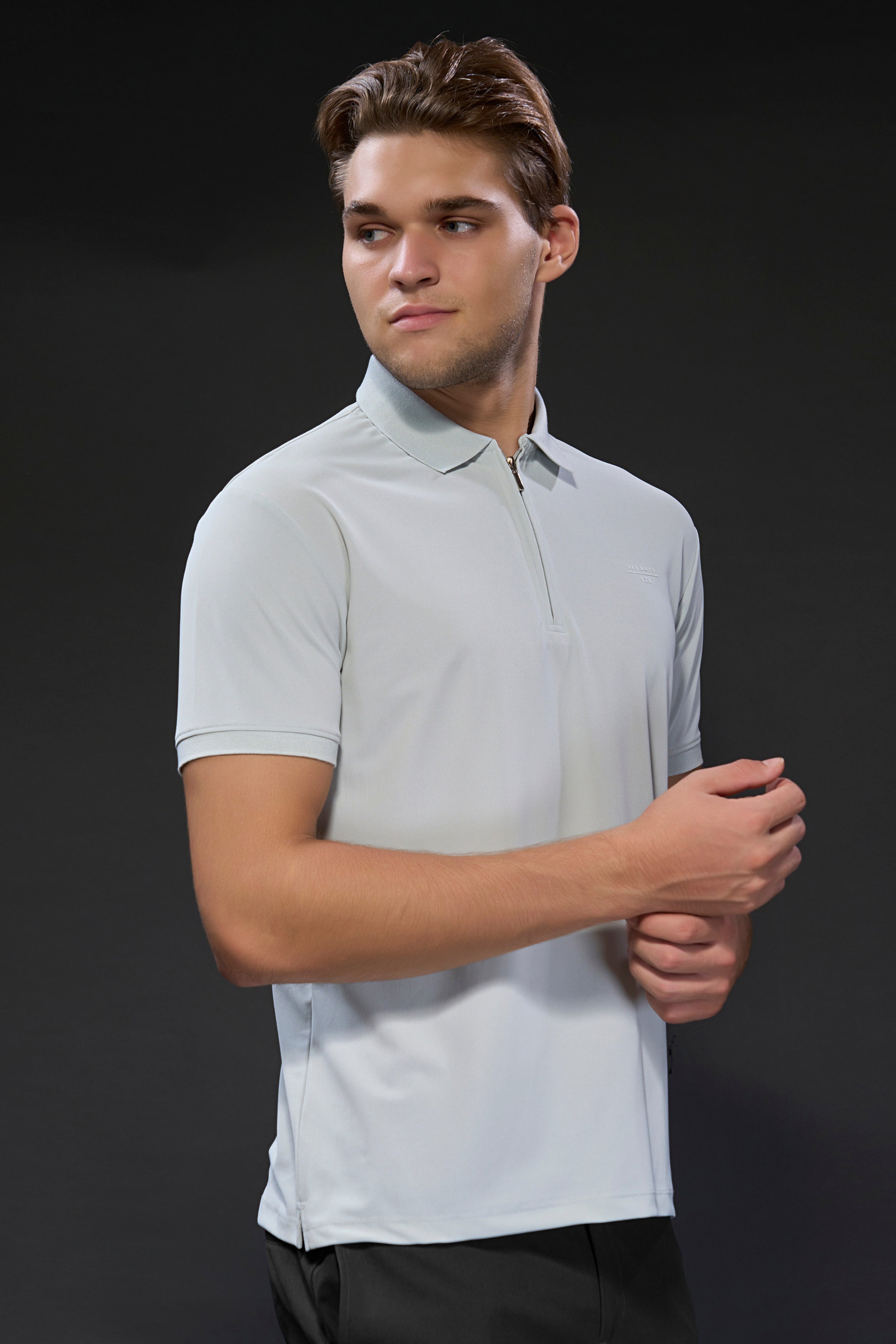 Sea Green 365 Days Y2K Polo T-shirt