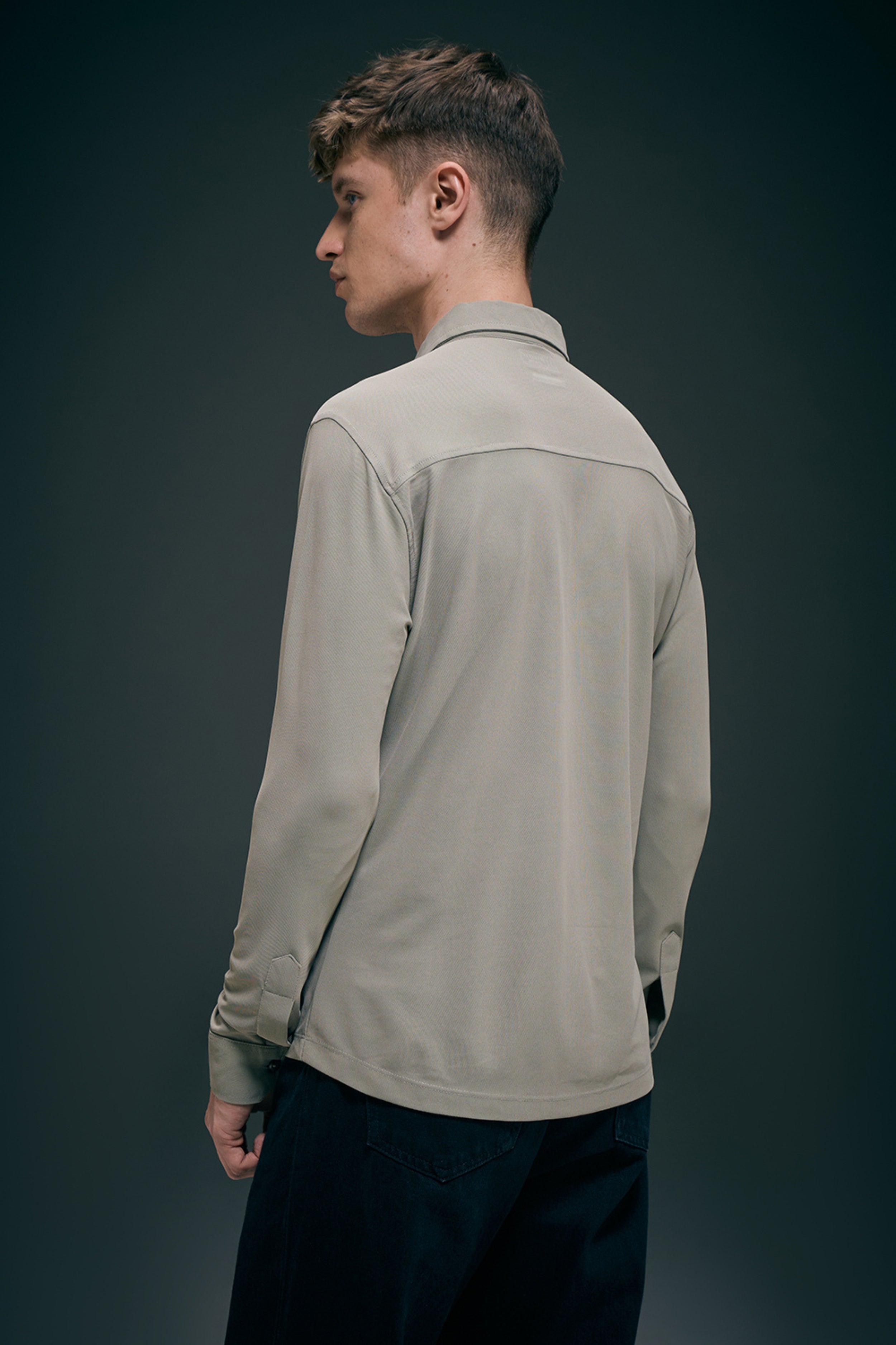 Olive Smart Tech Full Sleeve Shirt