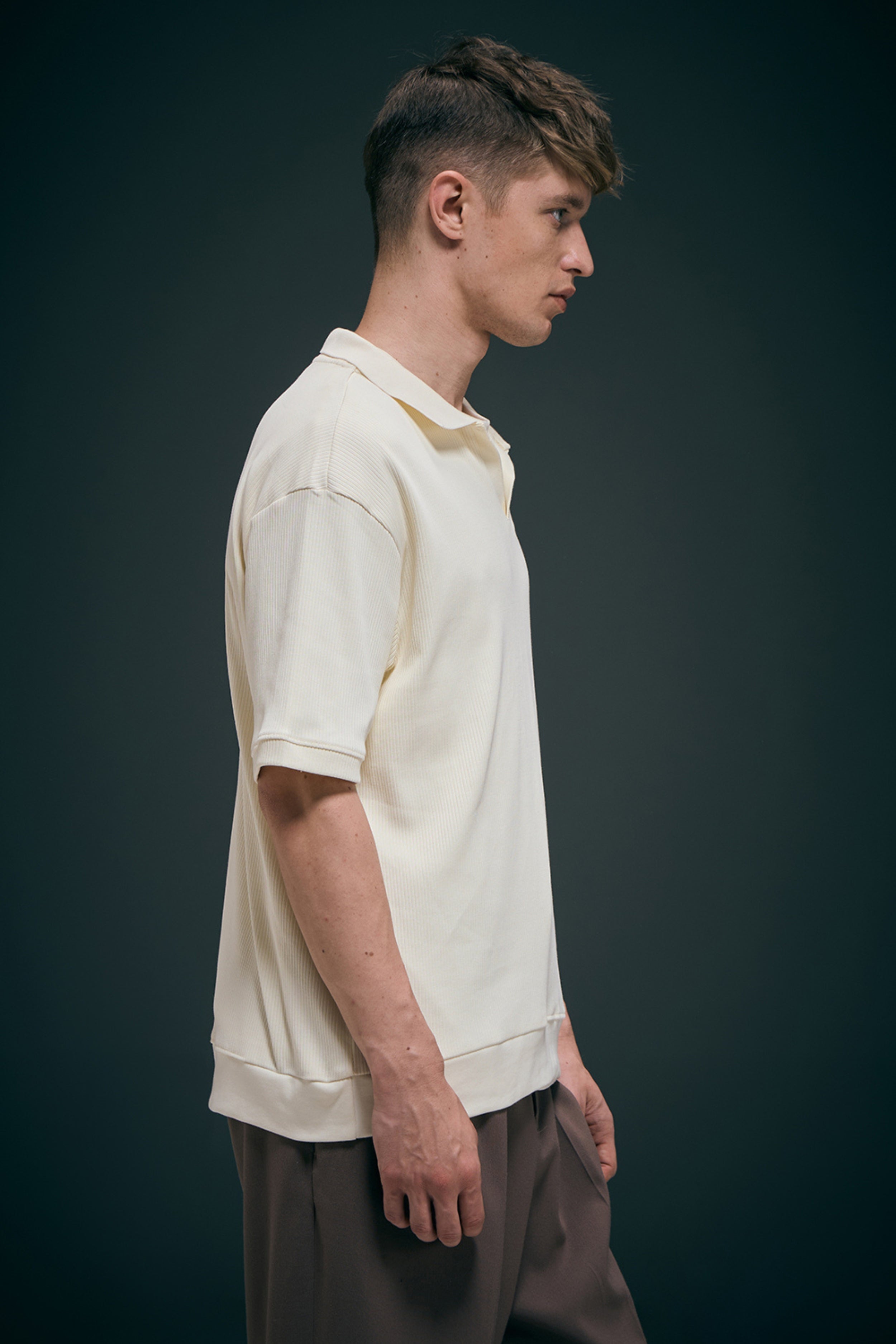 Old Money Knit Polo - Powder White