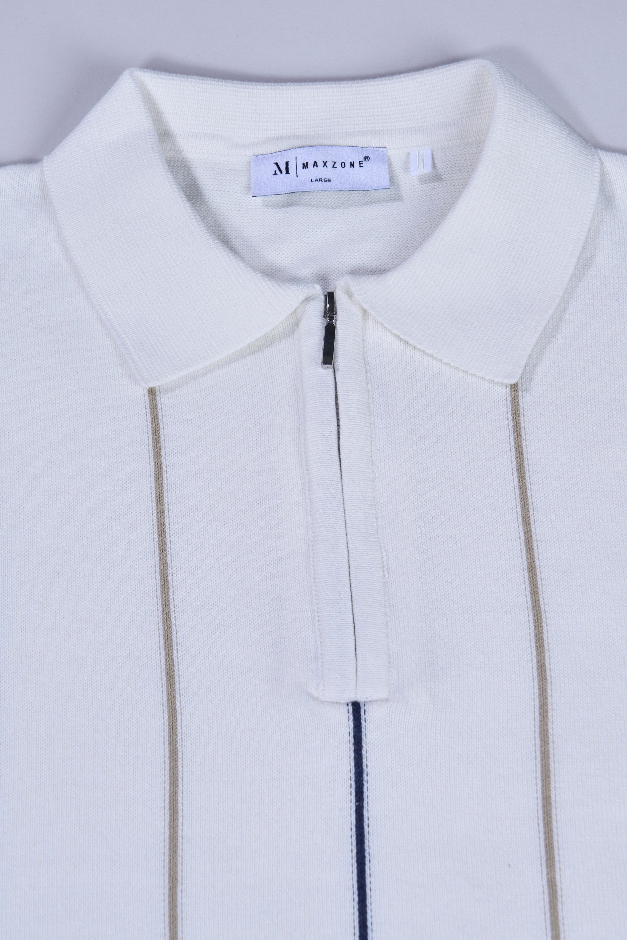 Powder White - Luxe Knitted Polo