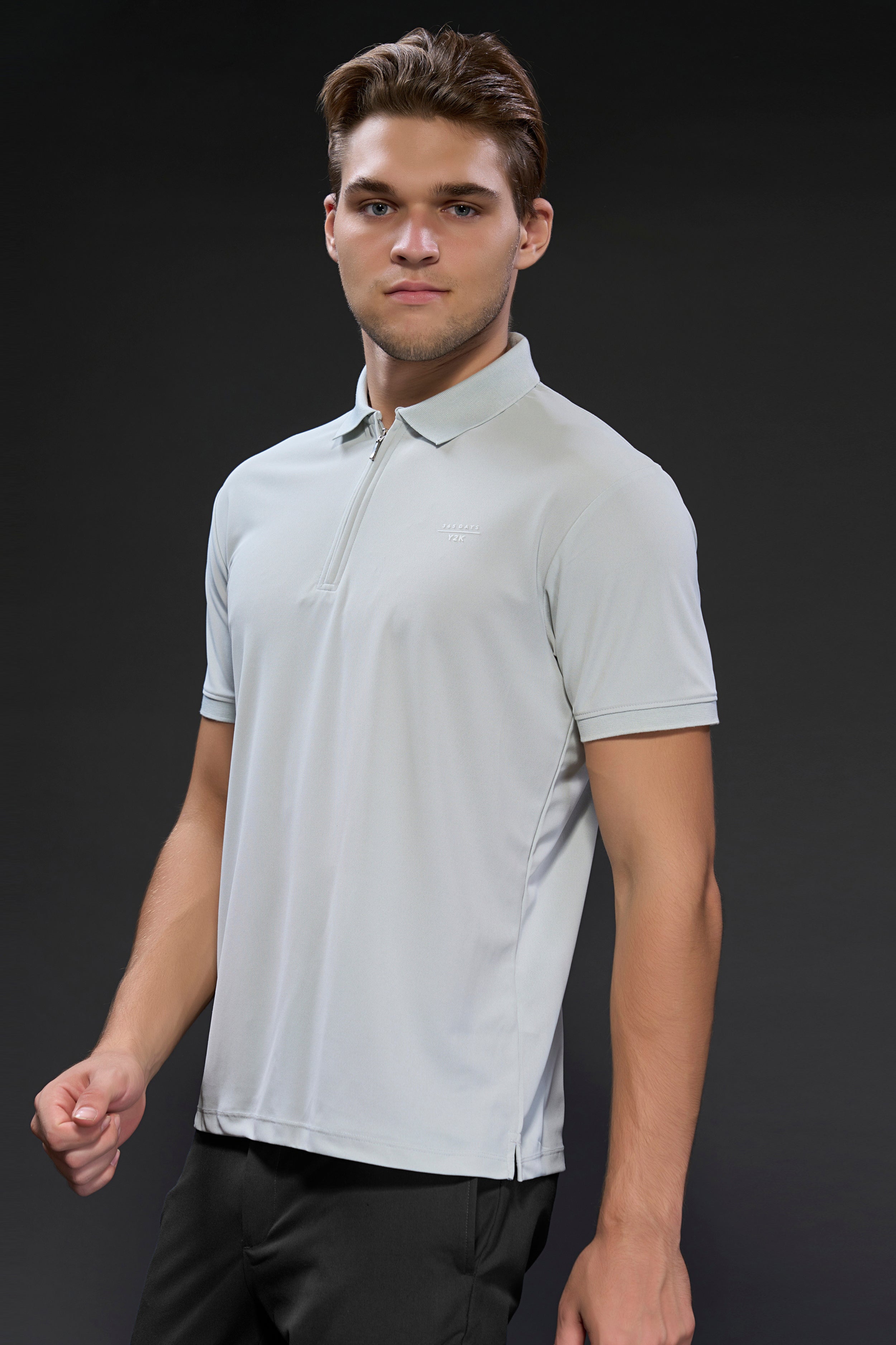 Sea Green 365 Days Y2K Polo T-shirt