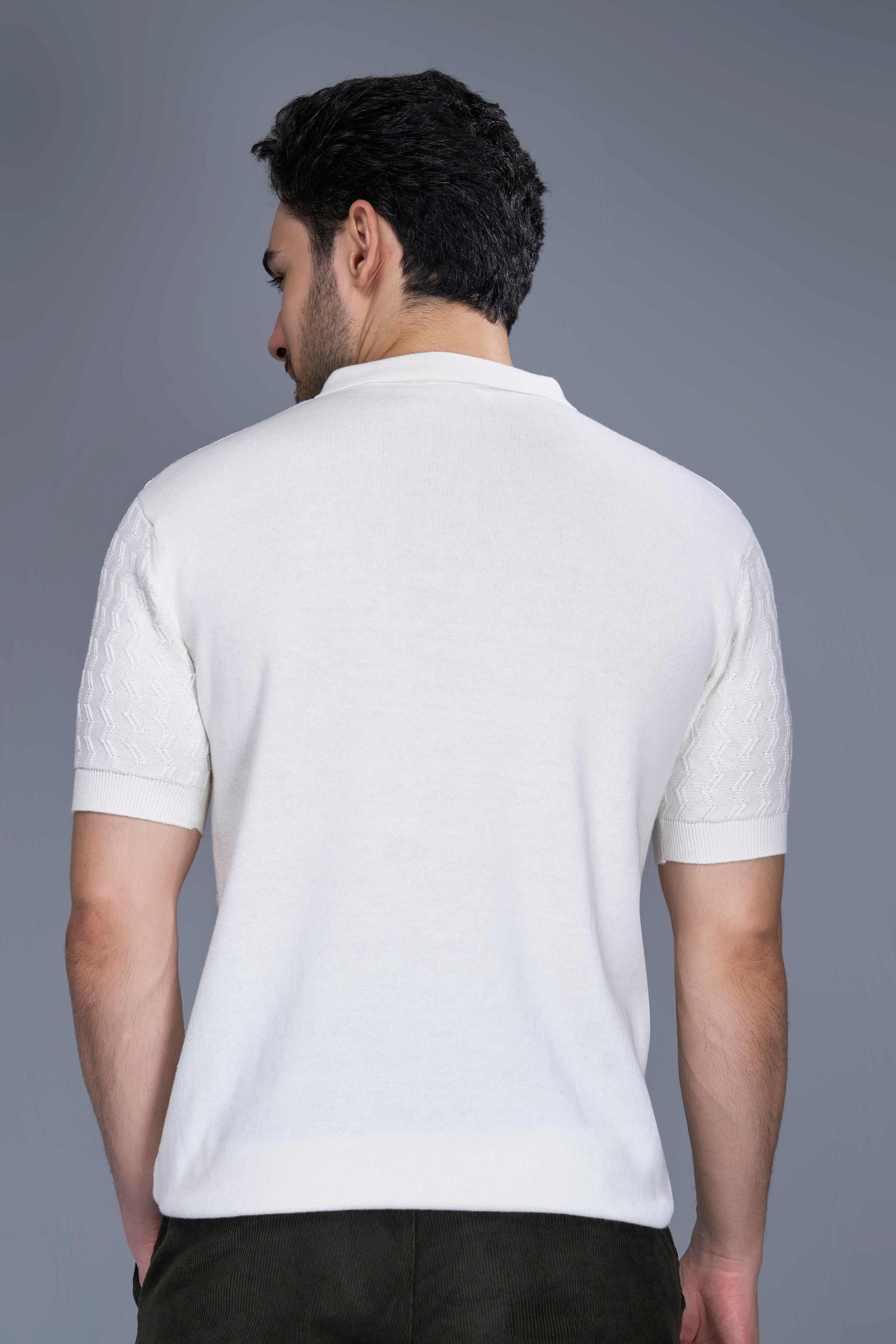 White - Luxe Knitted Polo