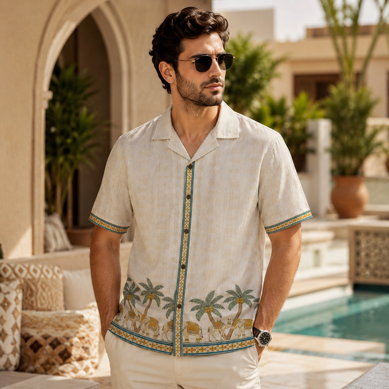 DESERT PALM PRINTED SHIRT