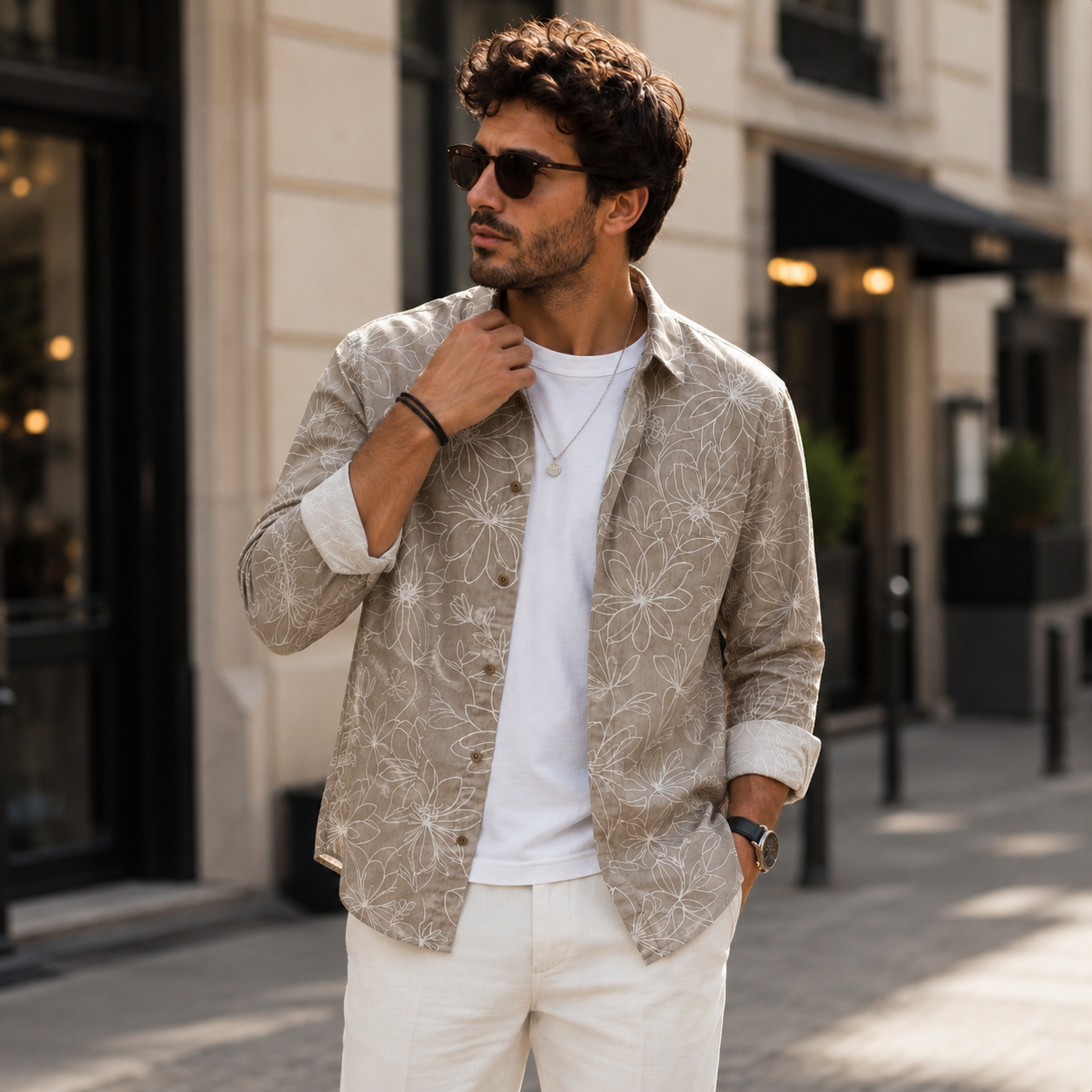 BLOOM PRINTED FULL SLEEVE SHIRT